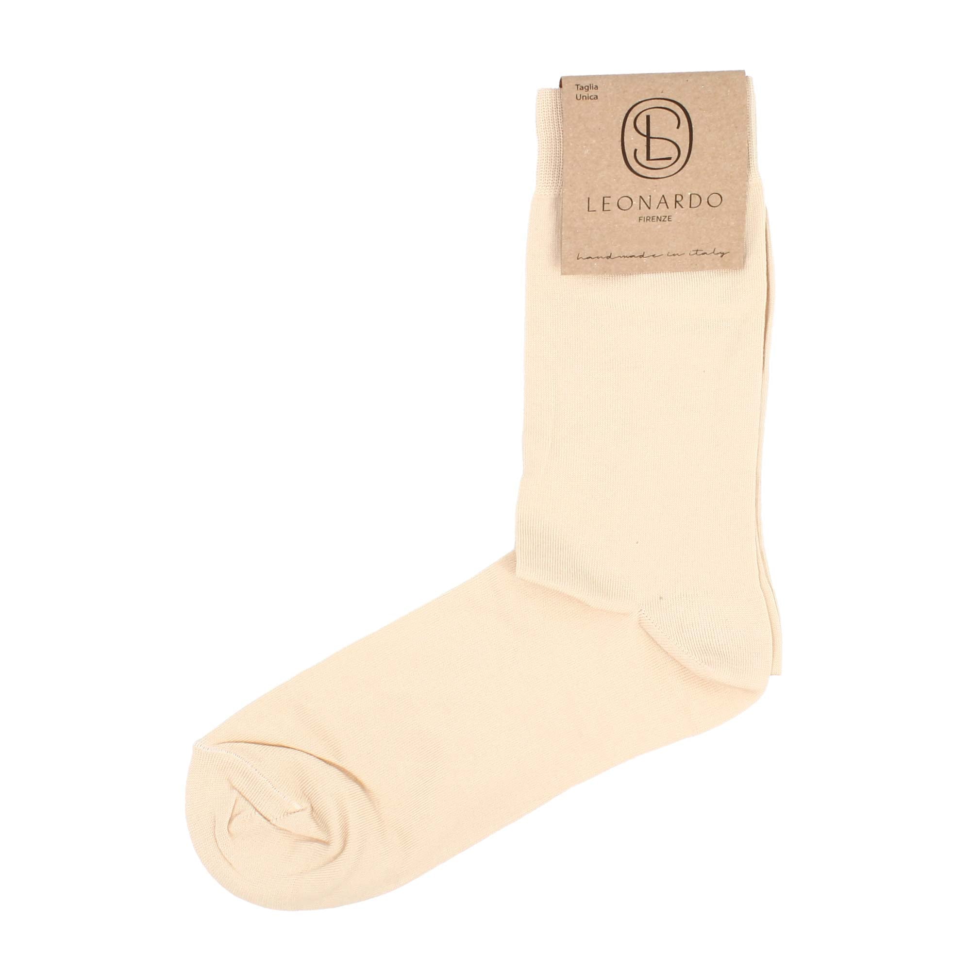 Calzini da uomo in filo di Scozia colore beige