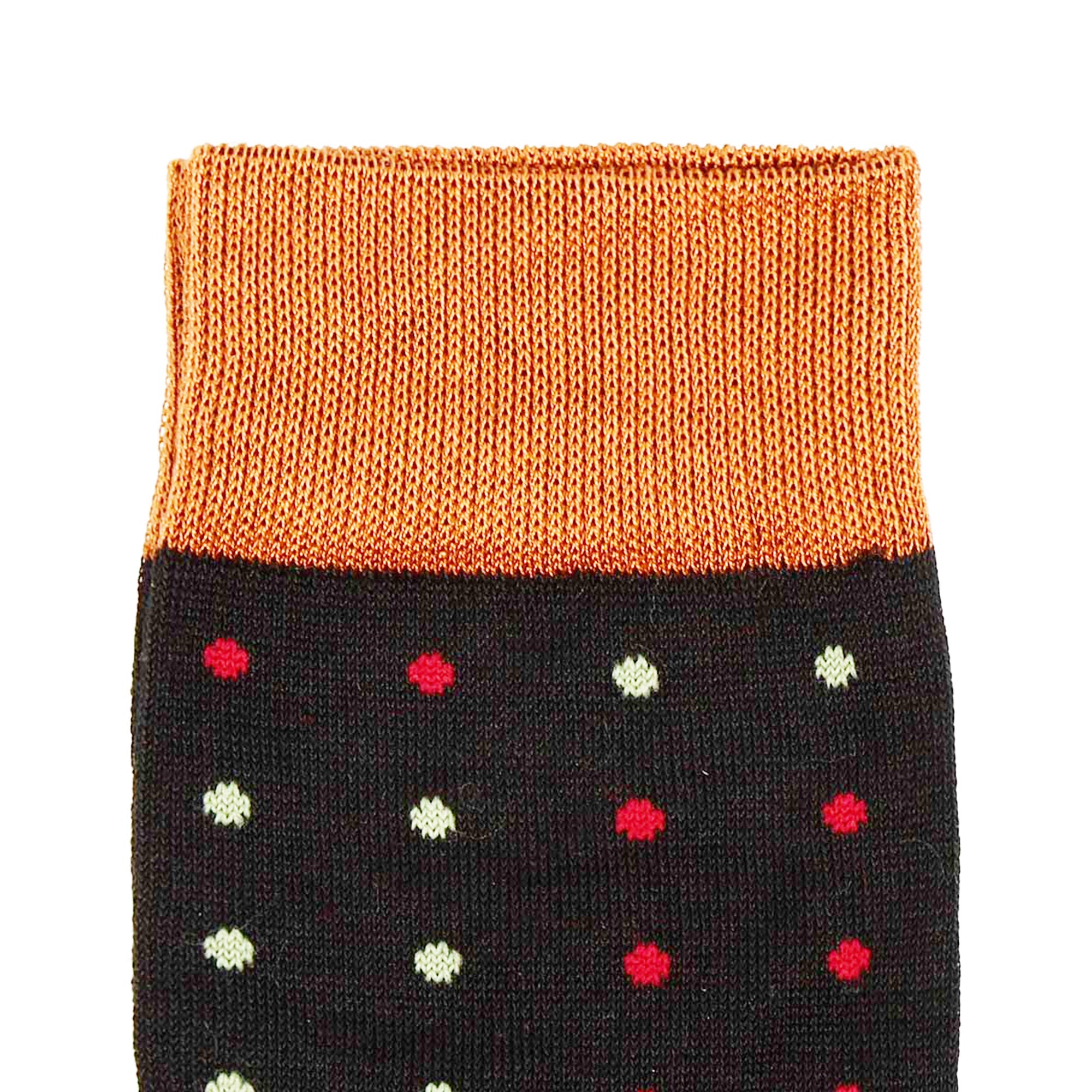 Calzini da uomo in Filo di Scozia grigio con disegno pallini