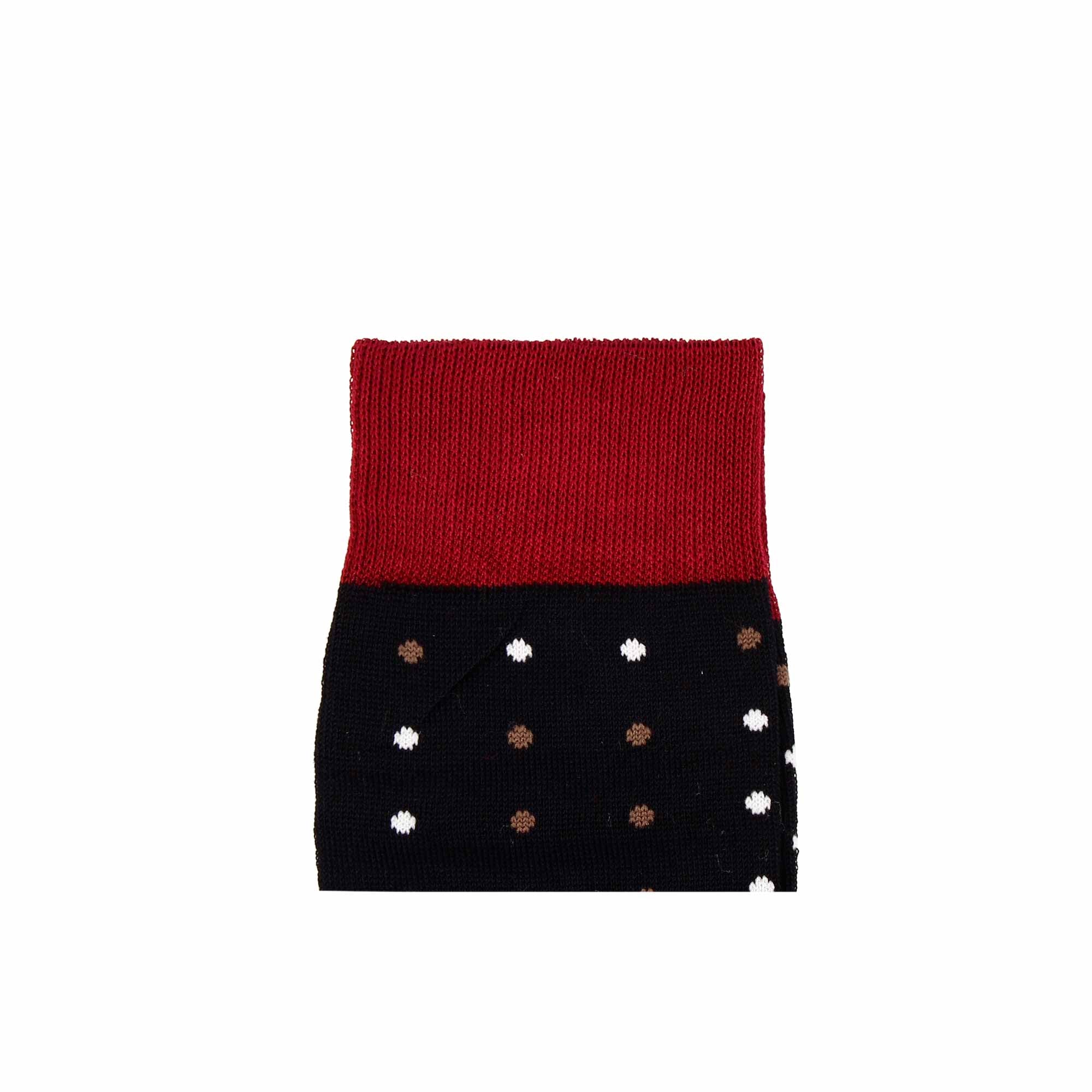 Calzini da uomo in Filo di Scozia blu con disegno pallini