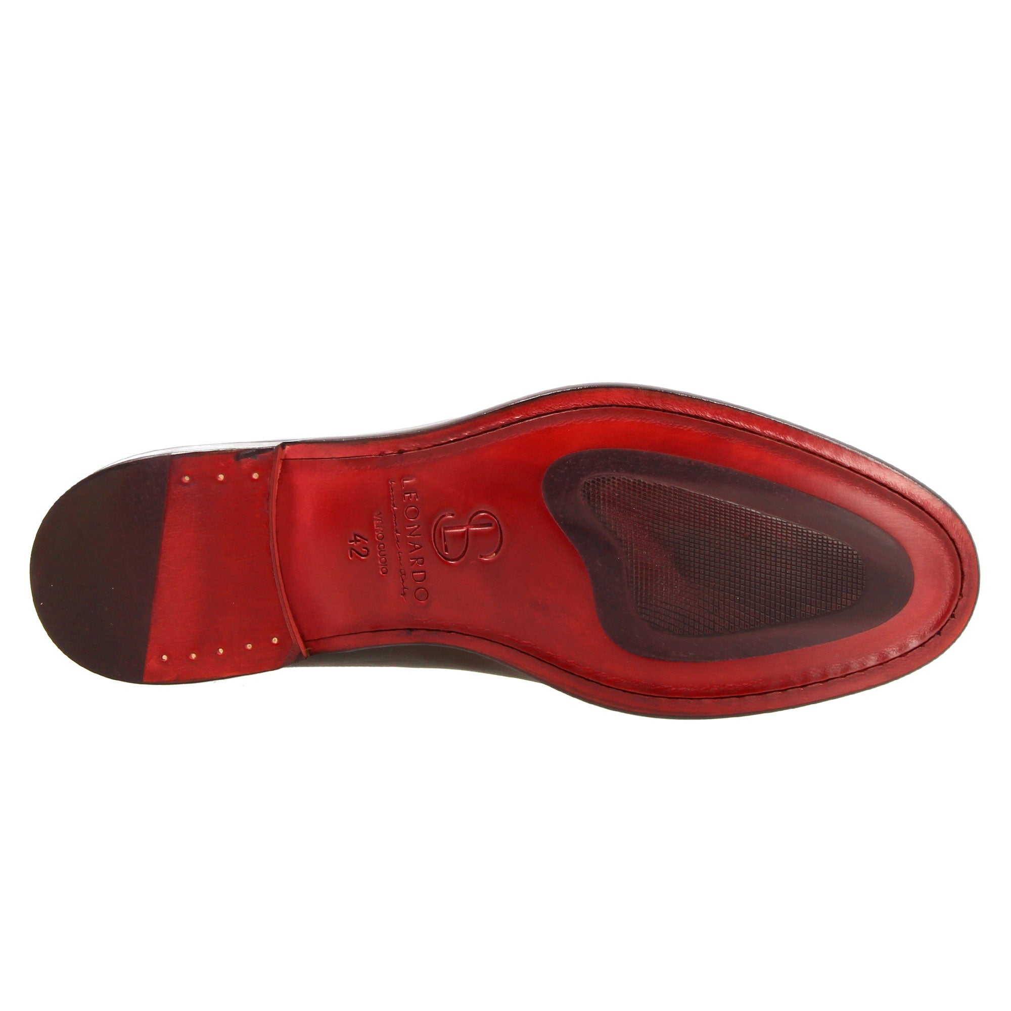 Derby marrone scuro elegante da uomo in pelle liscia - LeonardoShoes