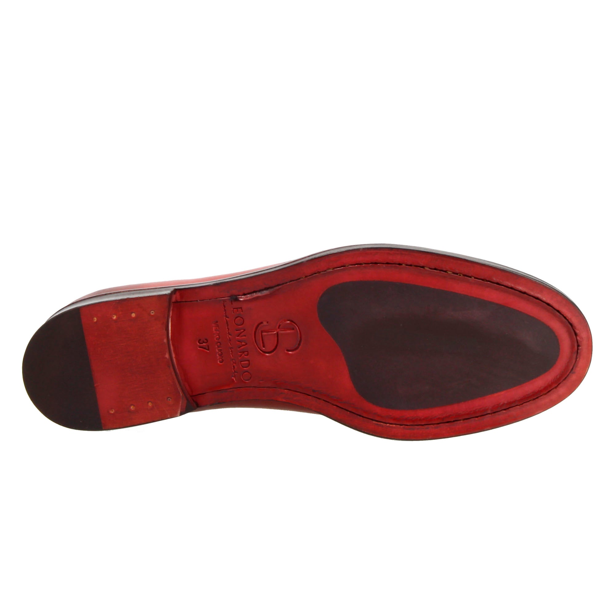 Derby da donna liscio in pelle colore bordeaux