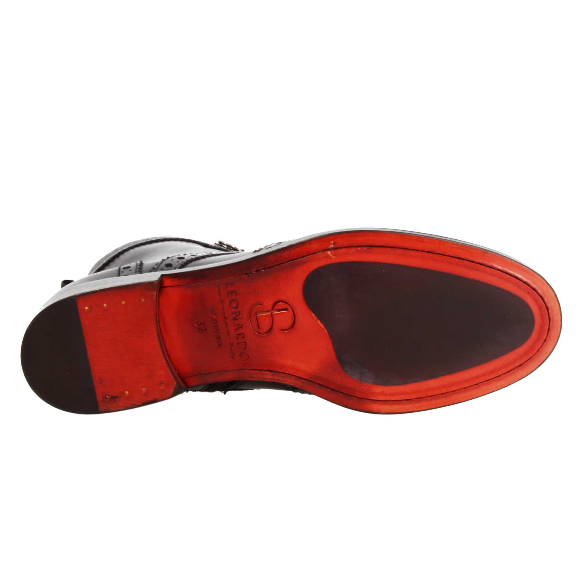Amphibien pour femme avec détails richelieu en cuir noir