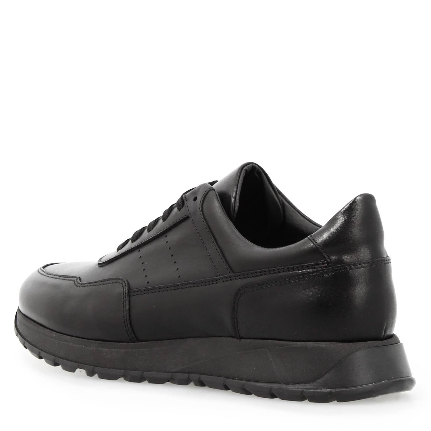 Ateneo sneakers in black leather for men