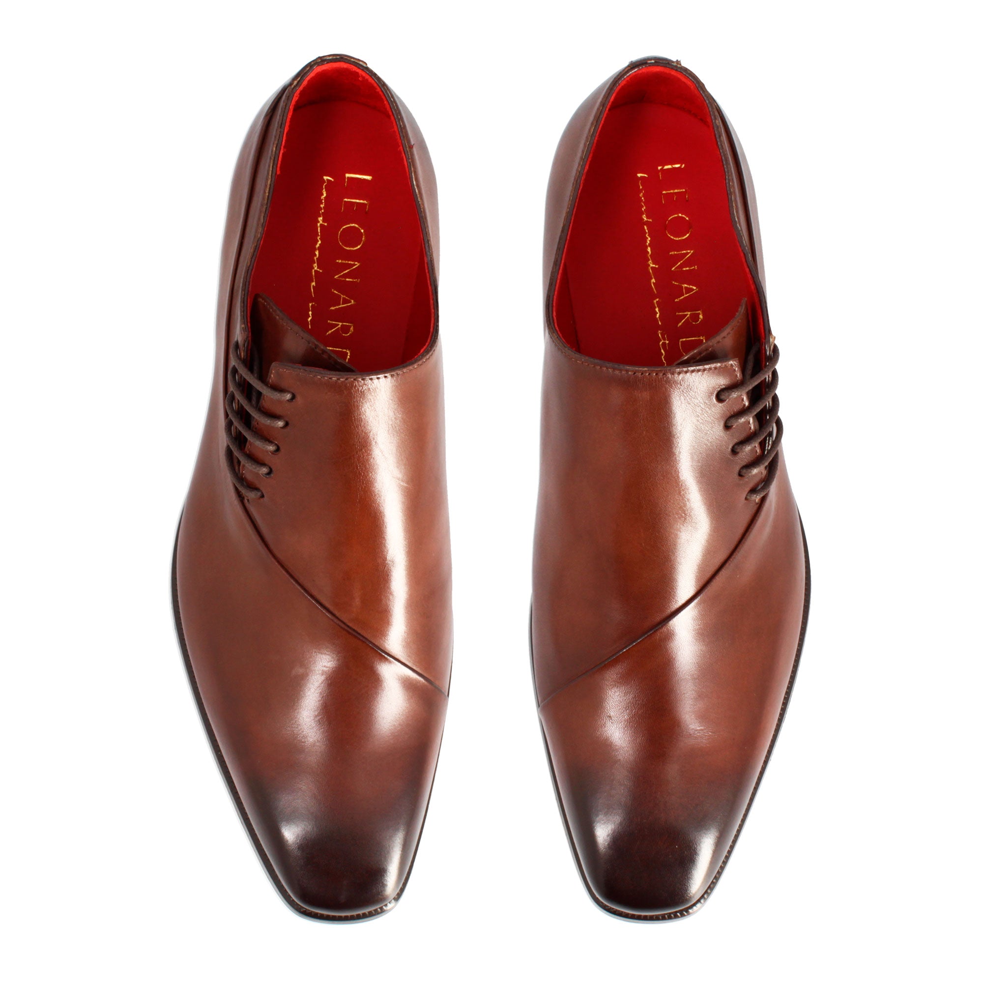 Scarpe eleganti da uomo in pelle color marrone - LeonardoShoes