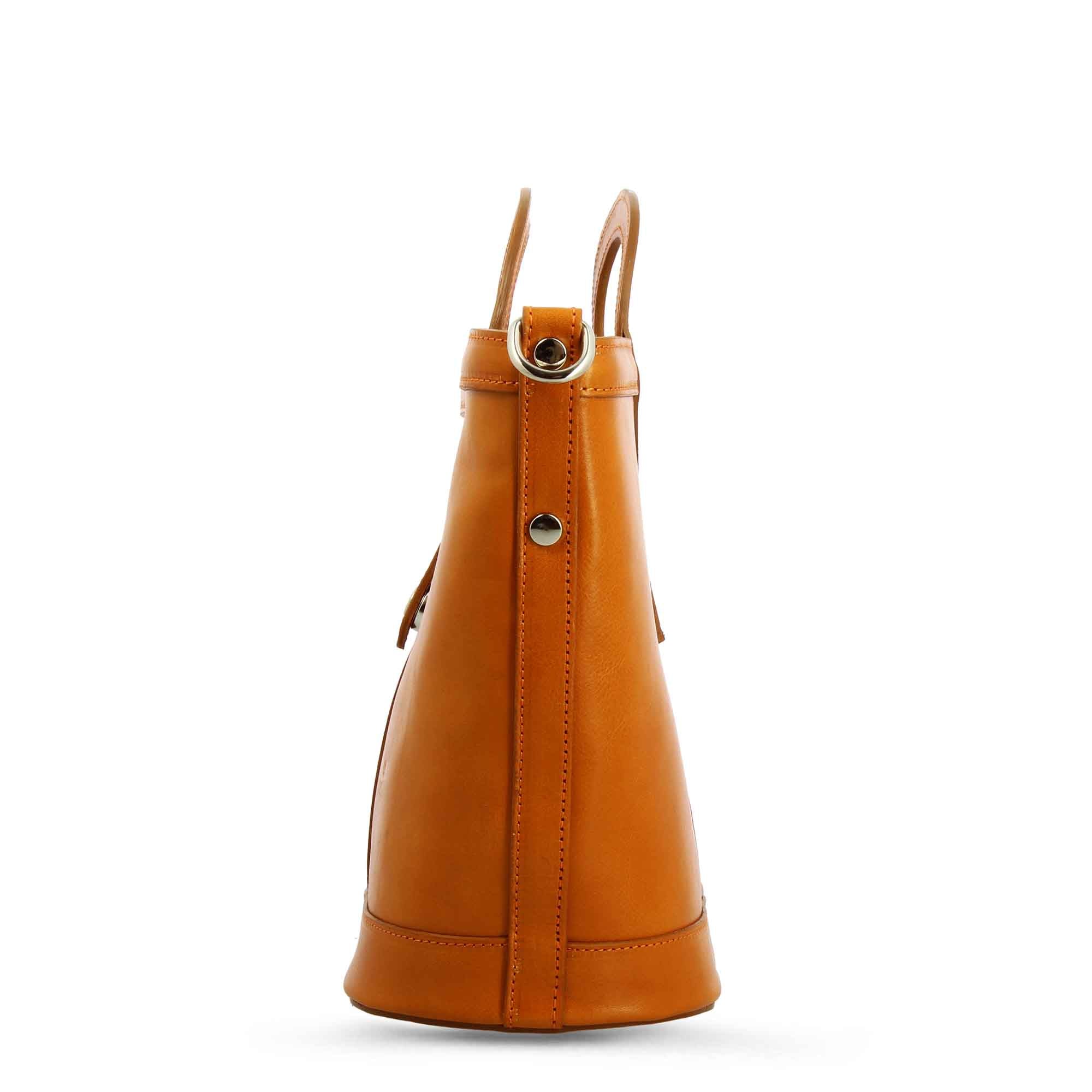 Borsa a mano da donna Afrodite in pelle colore marrone chiaro