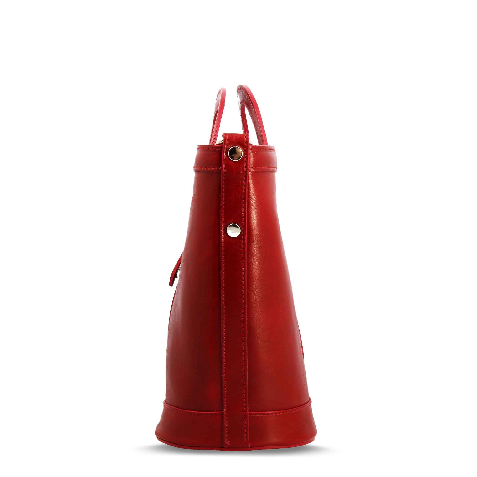 Borsa a mano da donna Afrodite in pelle colore rosso