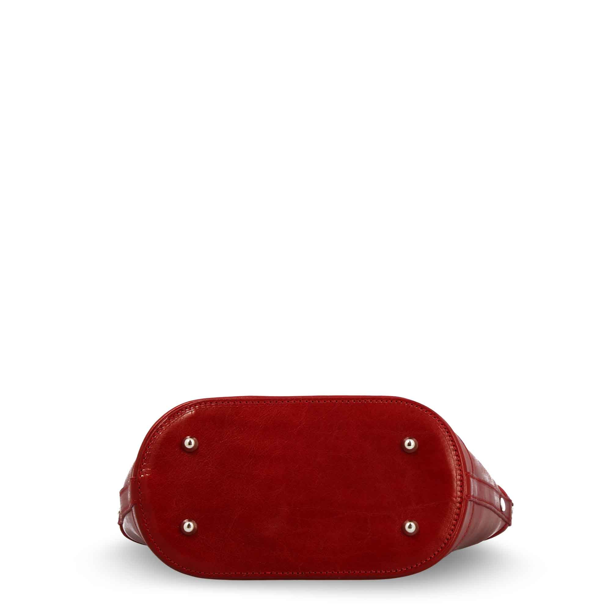 Borsa a mano da donna Afrodite in pelle colore rosso