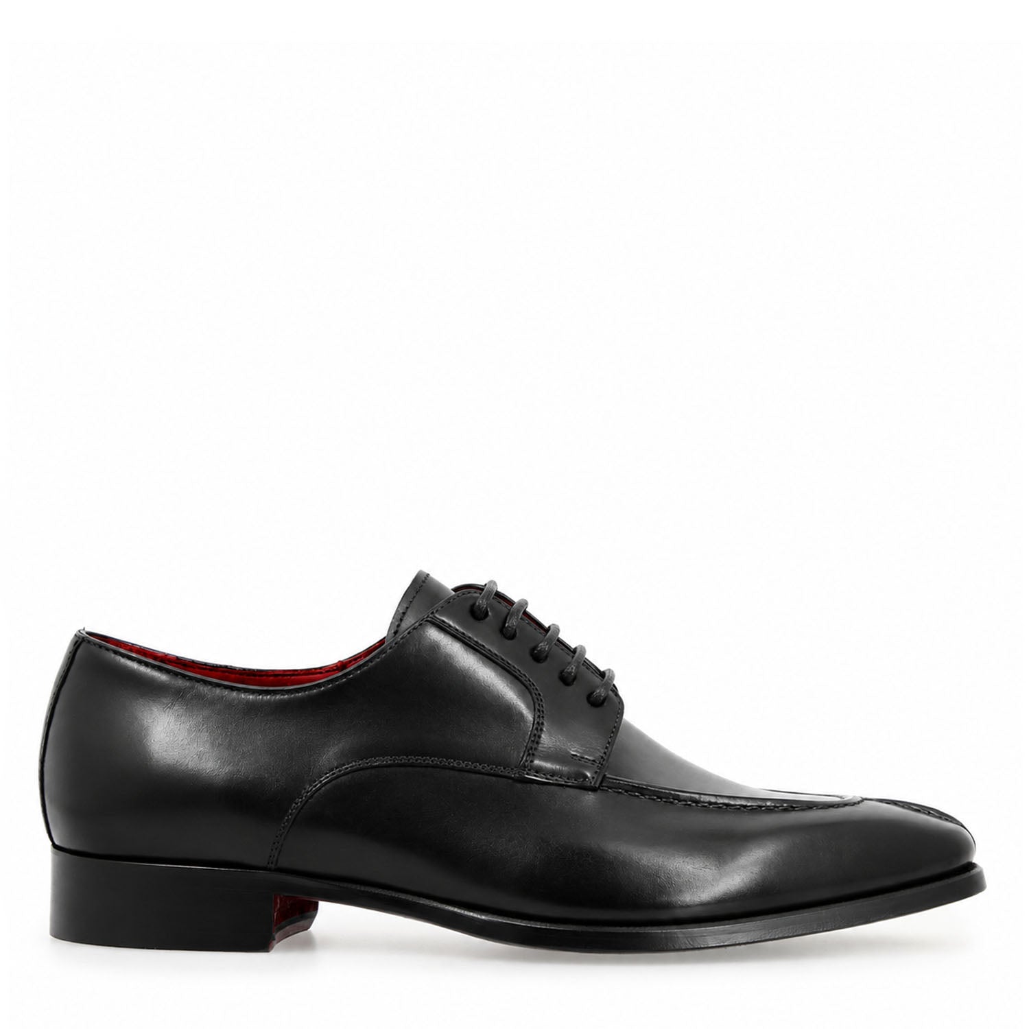 Alfeo black handcrafted Italian leather derby shoes for men