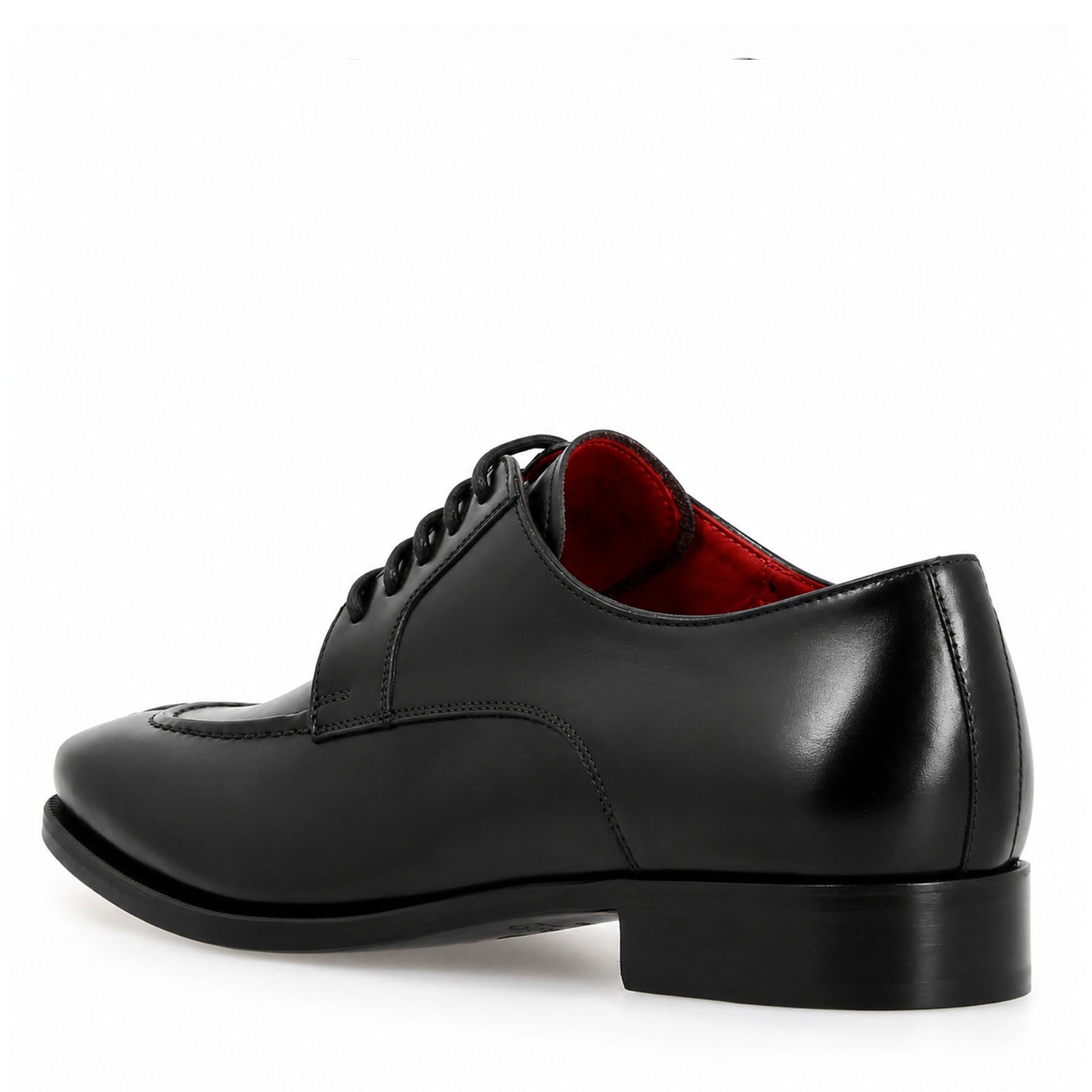 Alfeo black handcrafted Italian leather derby shoes for men
