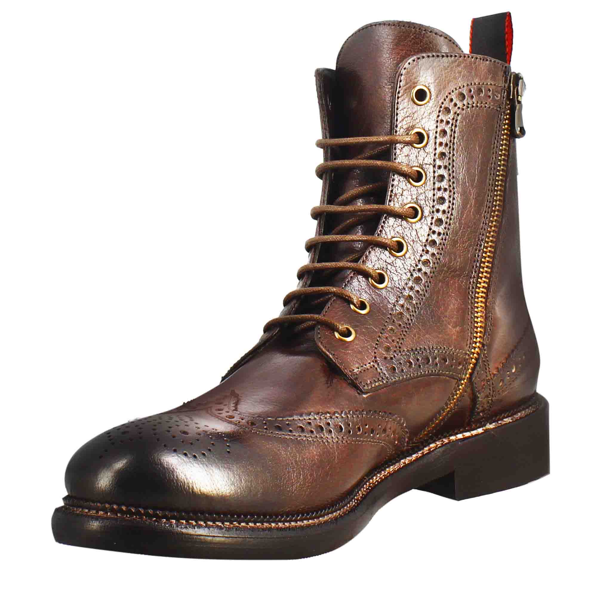 Candy amphibians for men in bronzed washed leather