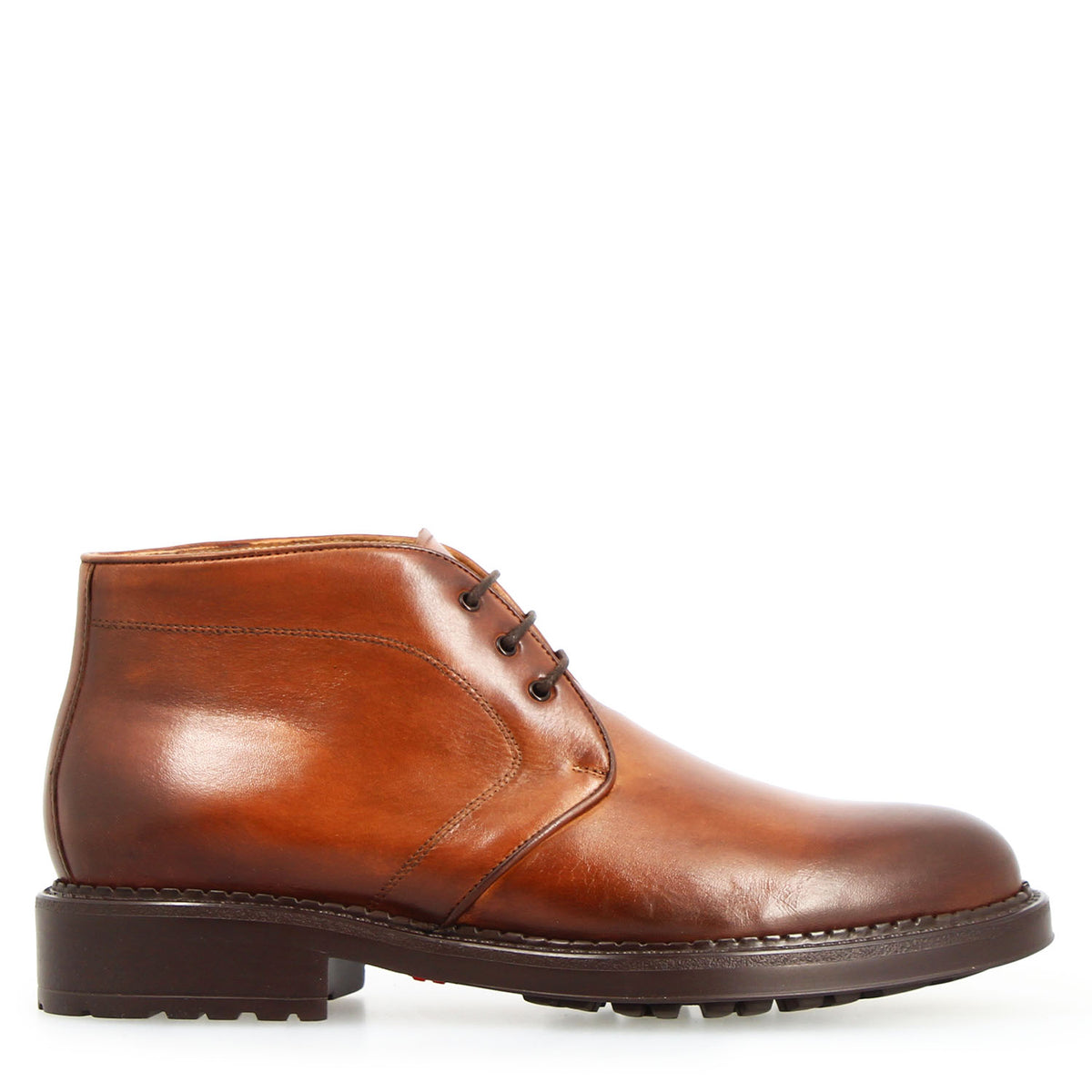 Bacco chukka boot da uomo in pelle marrone