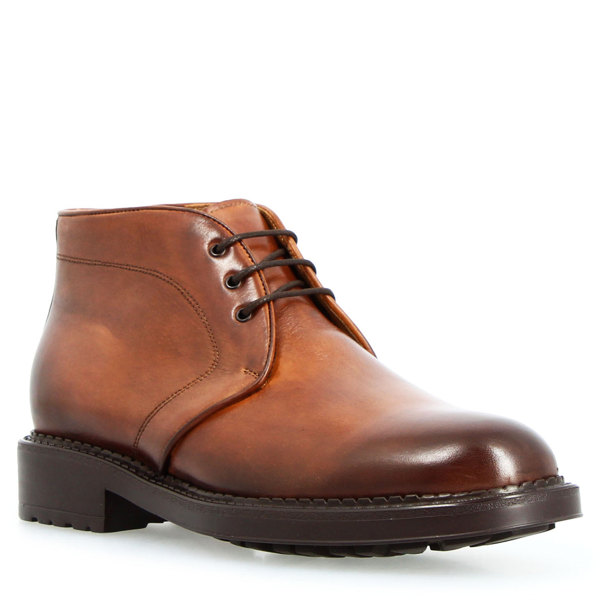 Bacco chukka boot da uomo in pelle marrone