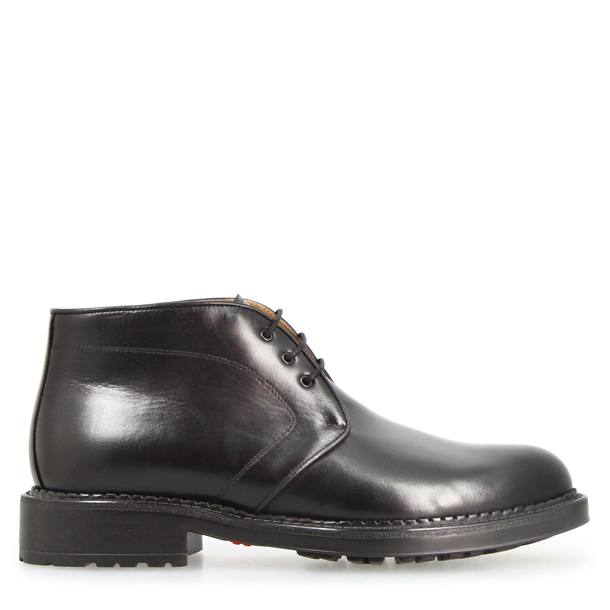 Bacco chukka boot da uomo in pelle nera