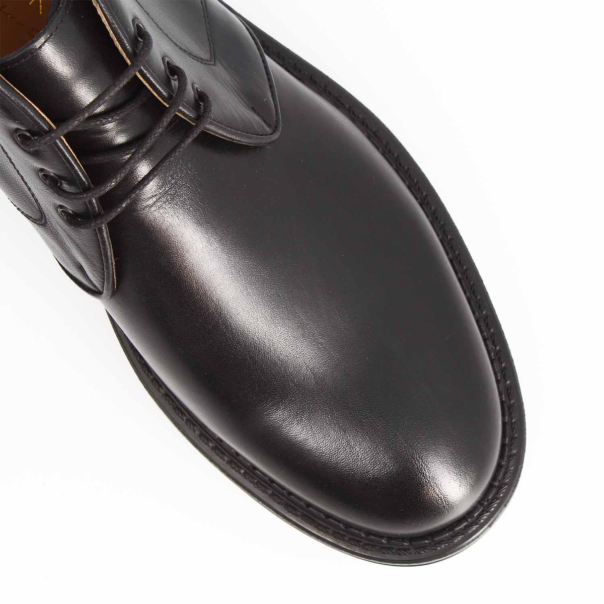 Bacco chukka boot da uomo in pelle nera