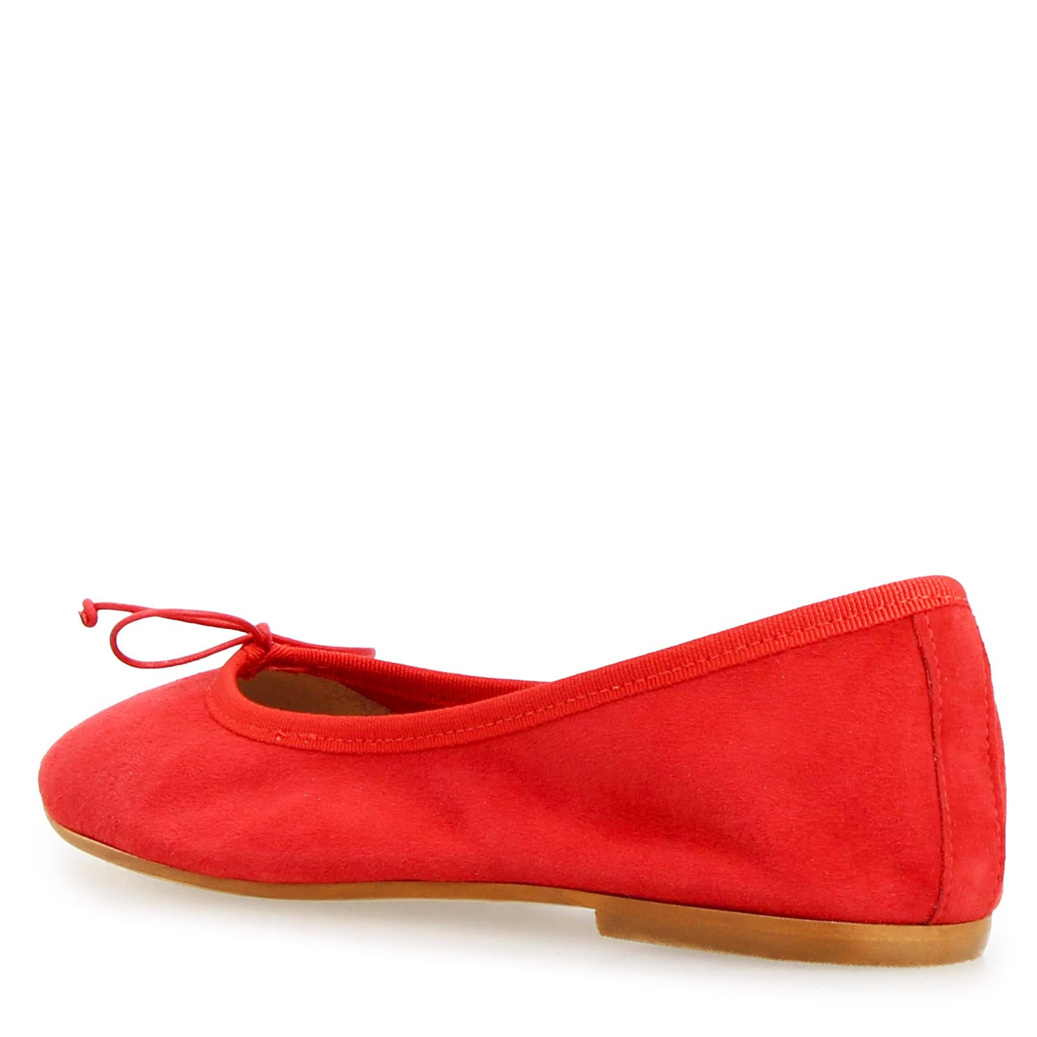 Women's Red Suede Ballerinas Fiocco