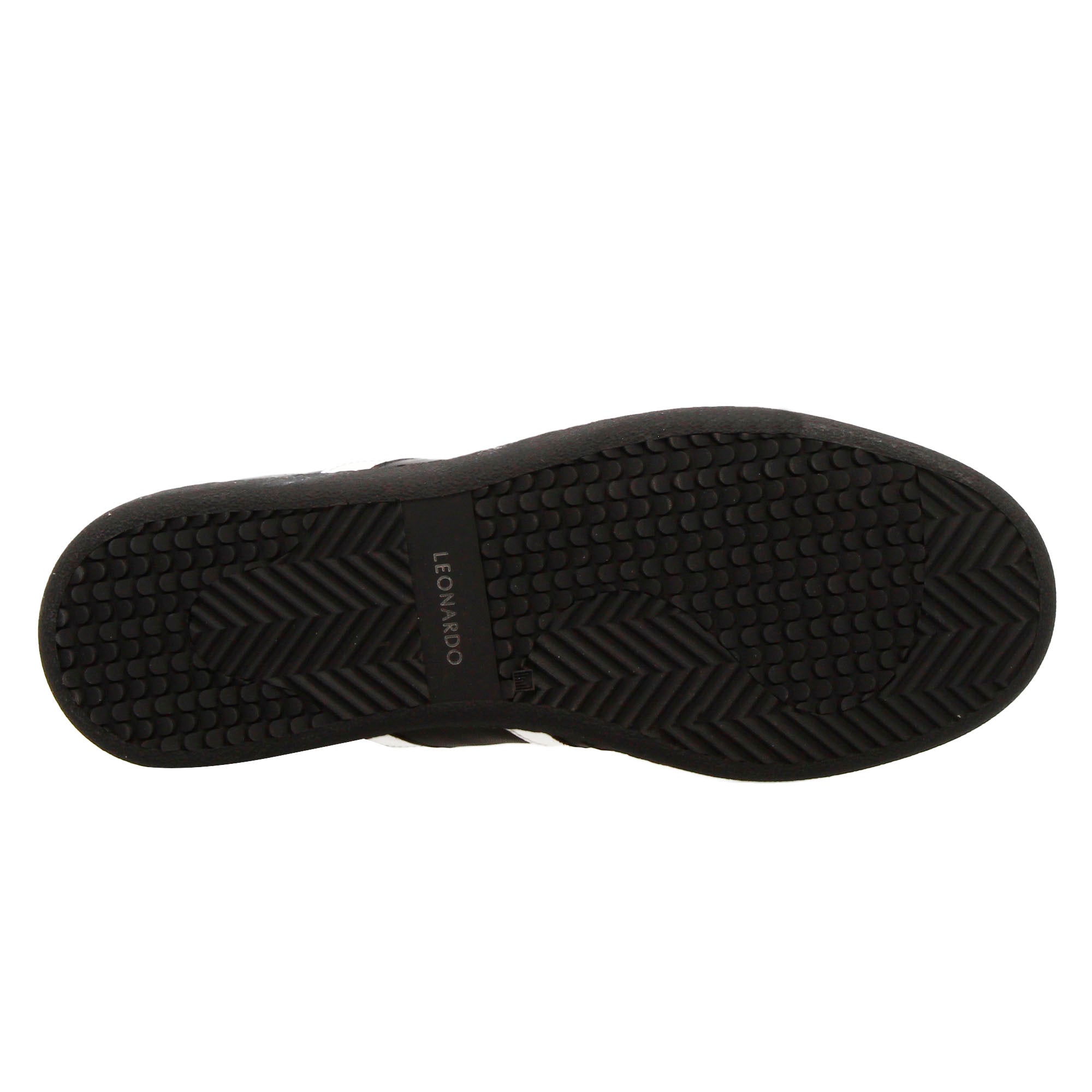 Baskets femme faites main en cuir noir