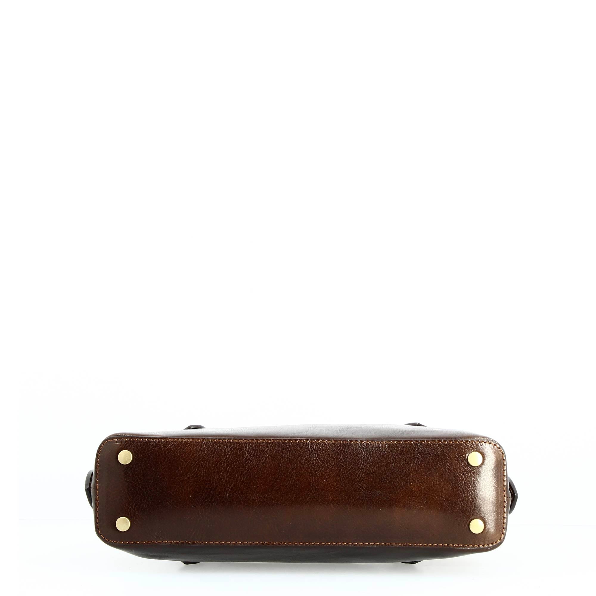 Women's Diana Shoulder Bag in Dark Brown Leather