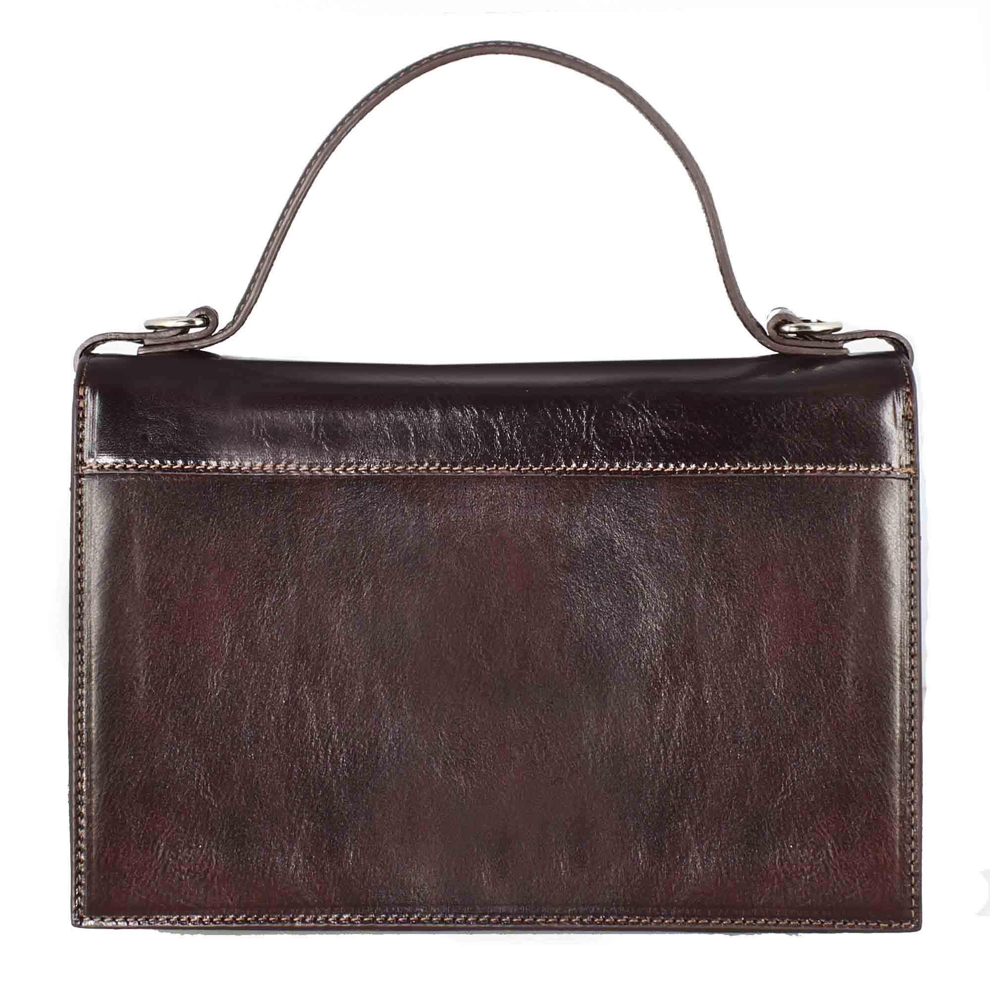 Classic women's Contessina bag in smooth brown leather