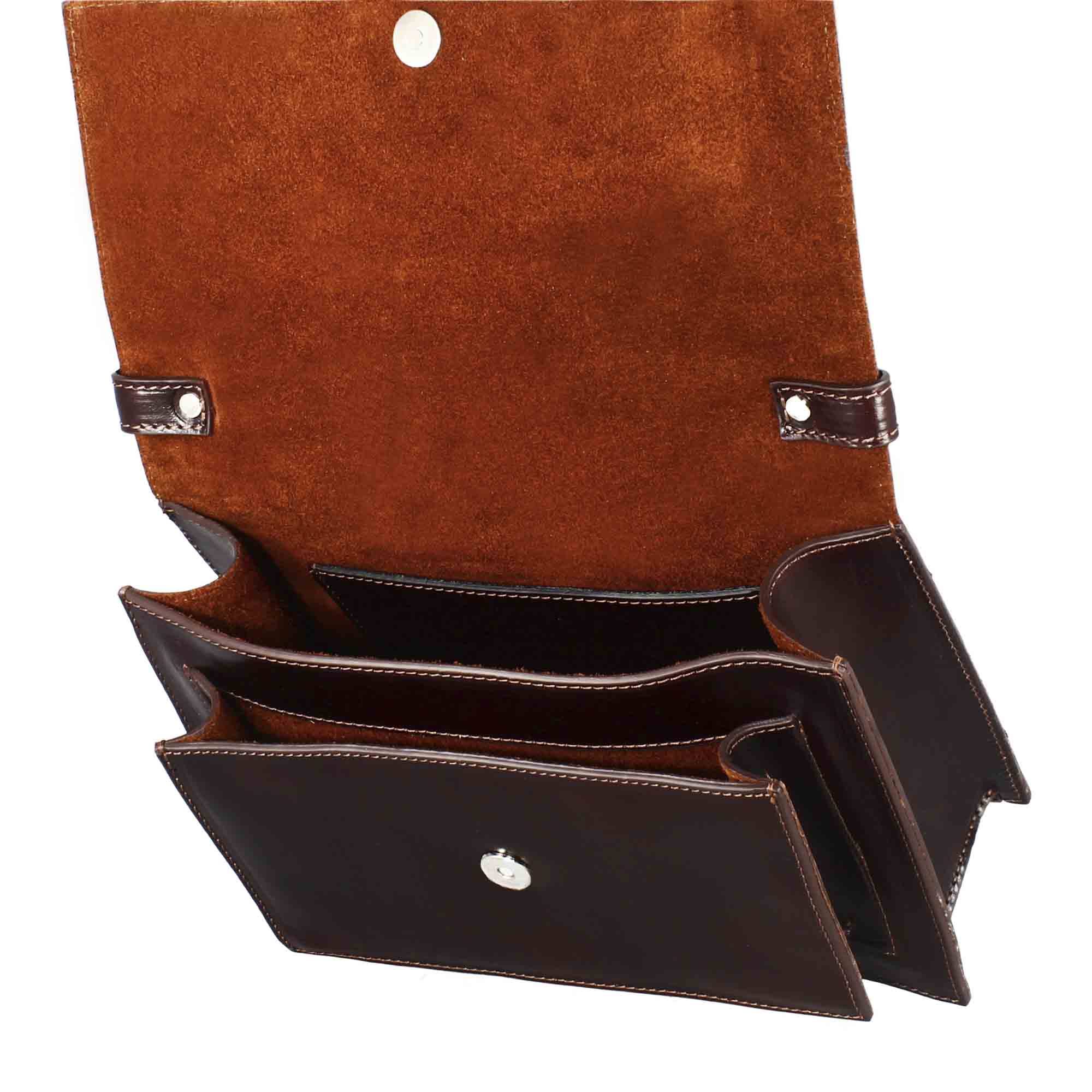 Classic women's Contessina bag in smooth brown leather