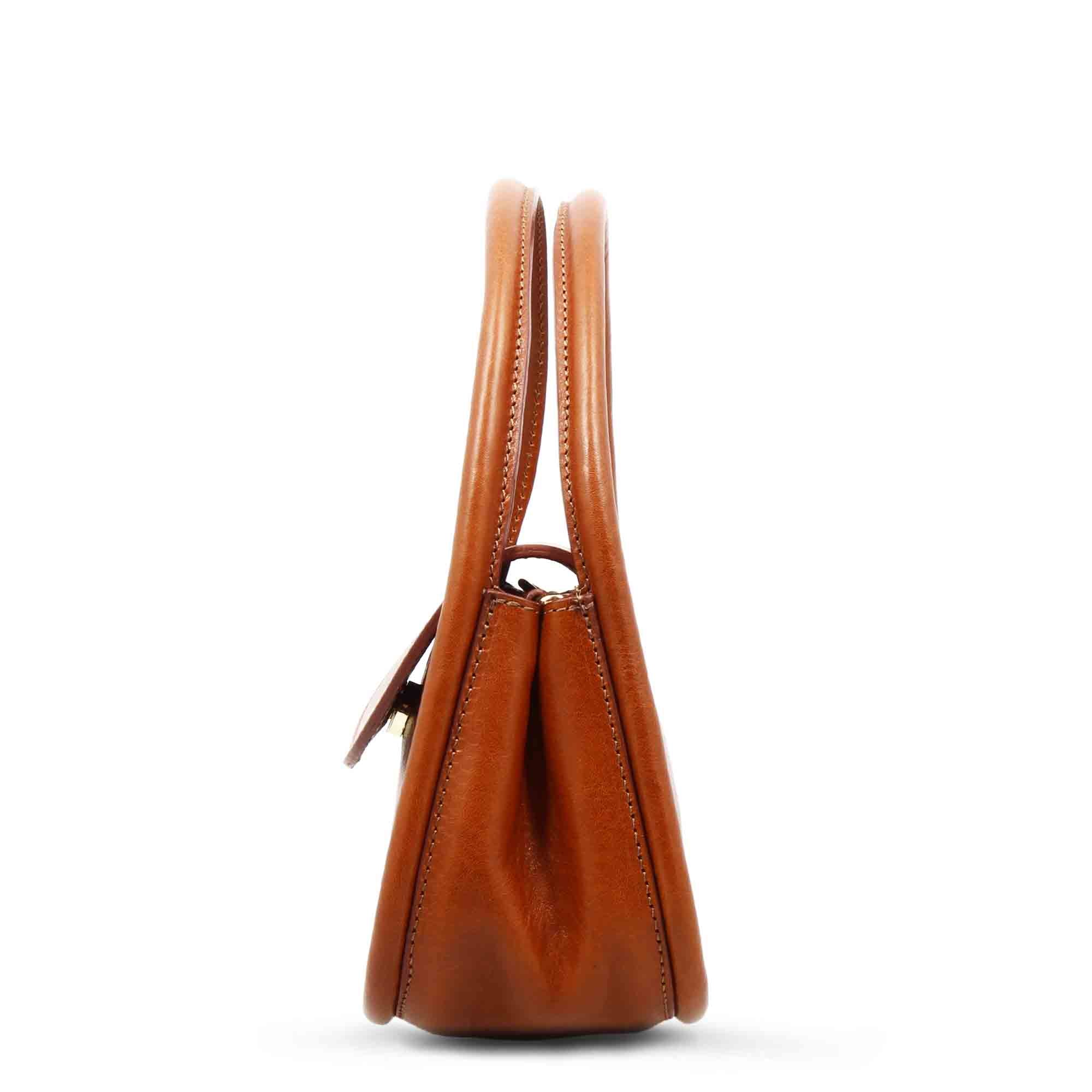 Sac à main Caterina fait main en cuir marron pour femme
