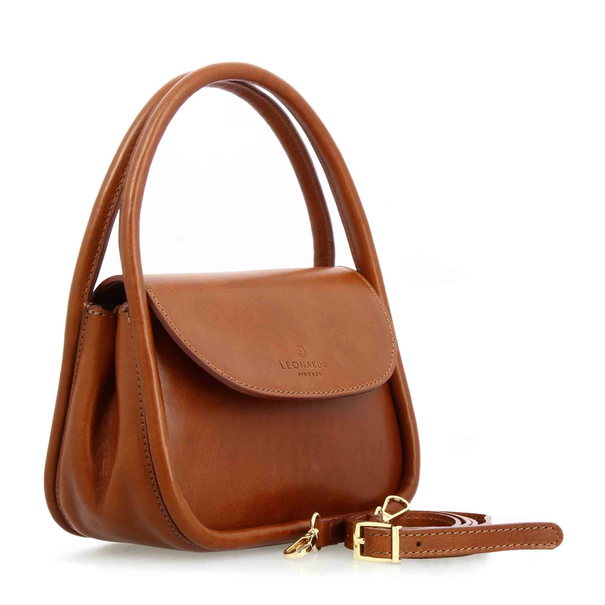 Sac à main Caterina fait main en cuir marron pour femme