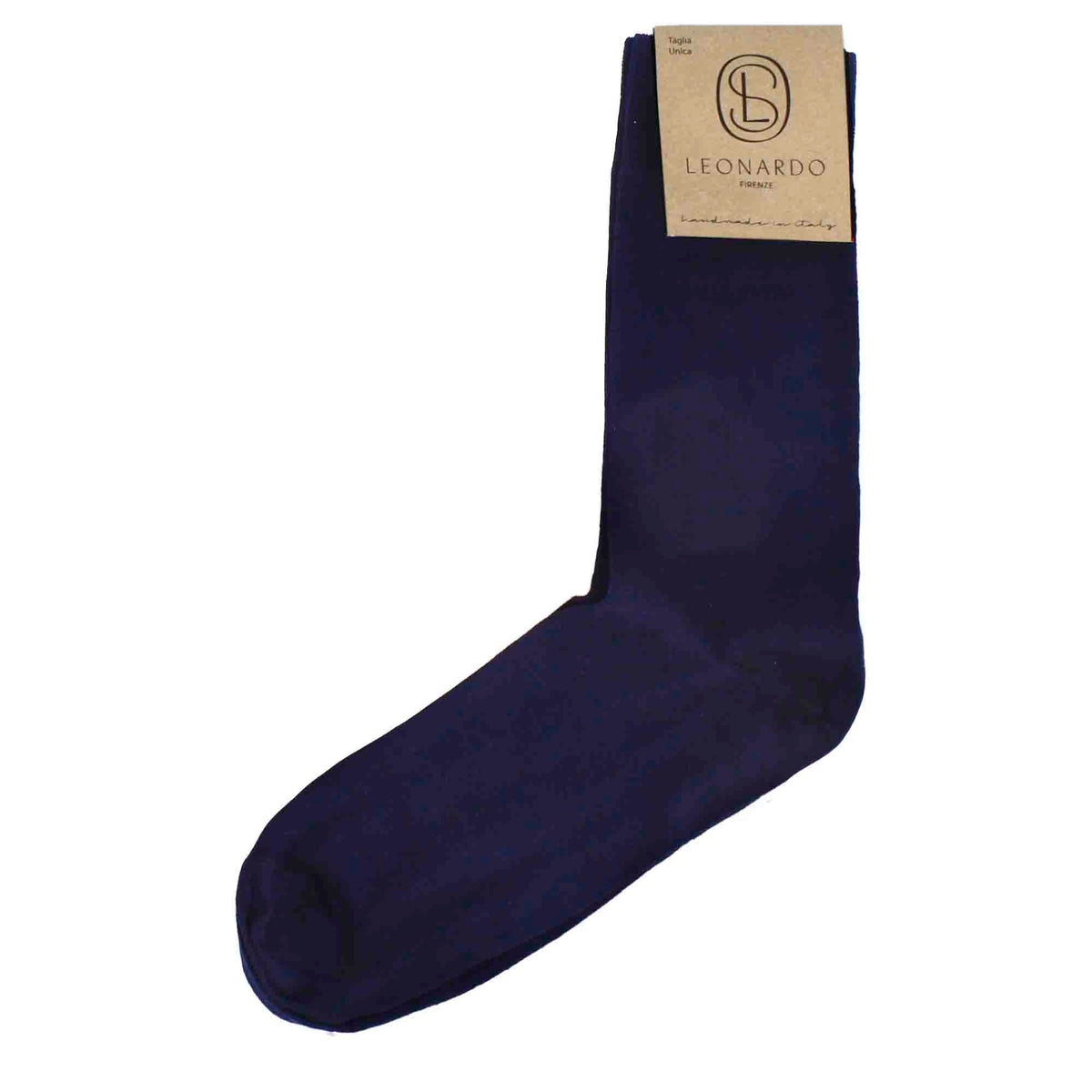 Men's plain cotton blue socks