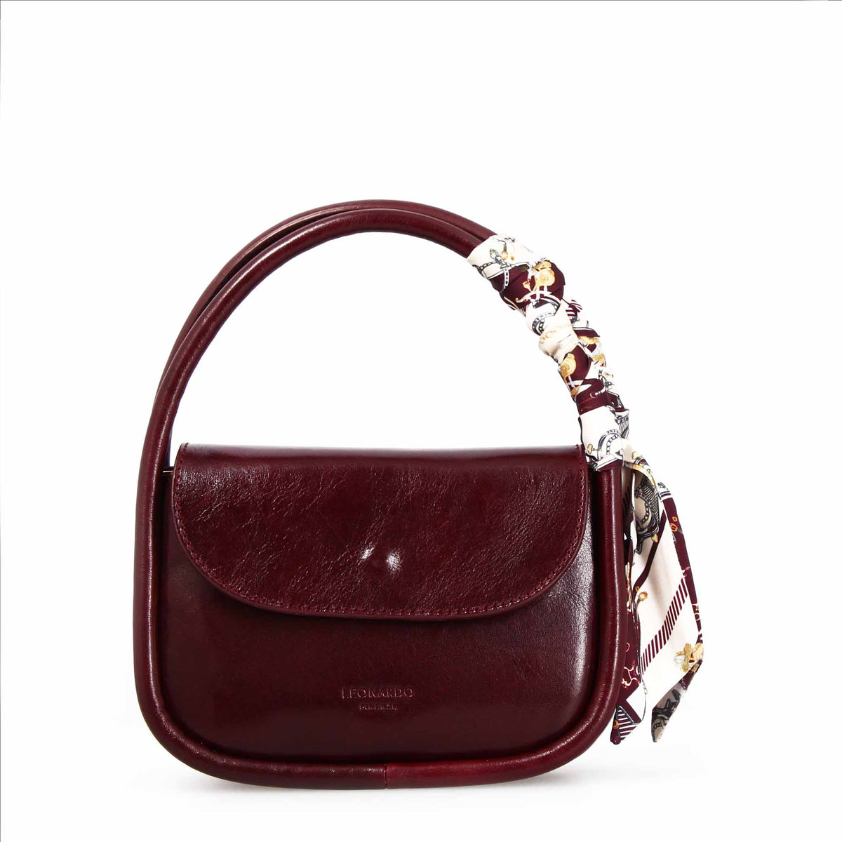 Handgefertigte rote Lederhandtasche Caterina für Frauen