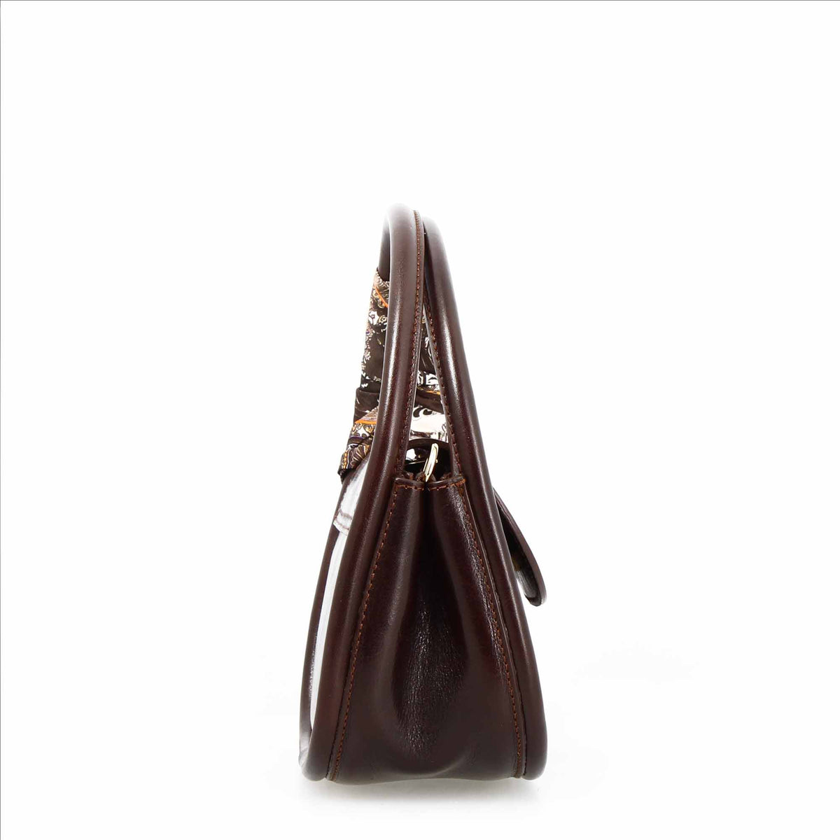 Women's Handbag Handmade Caterina in Dark Brown Leather