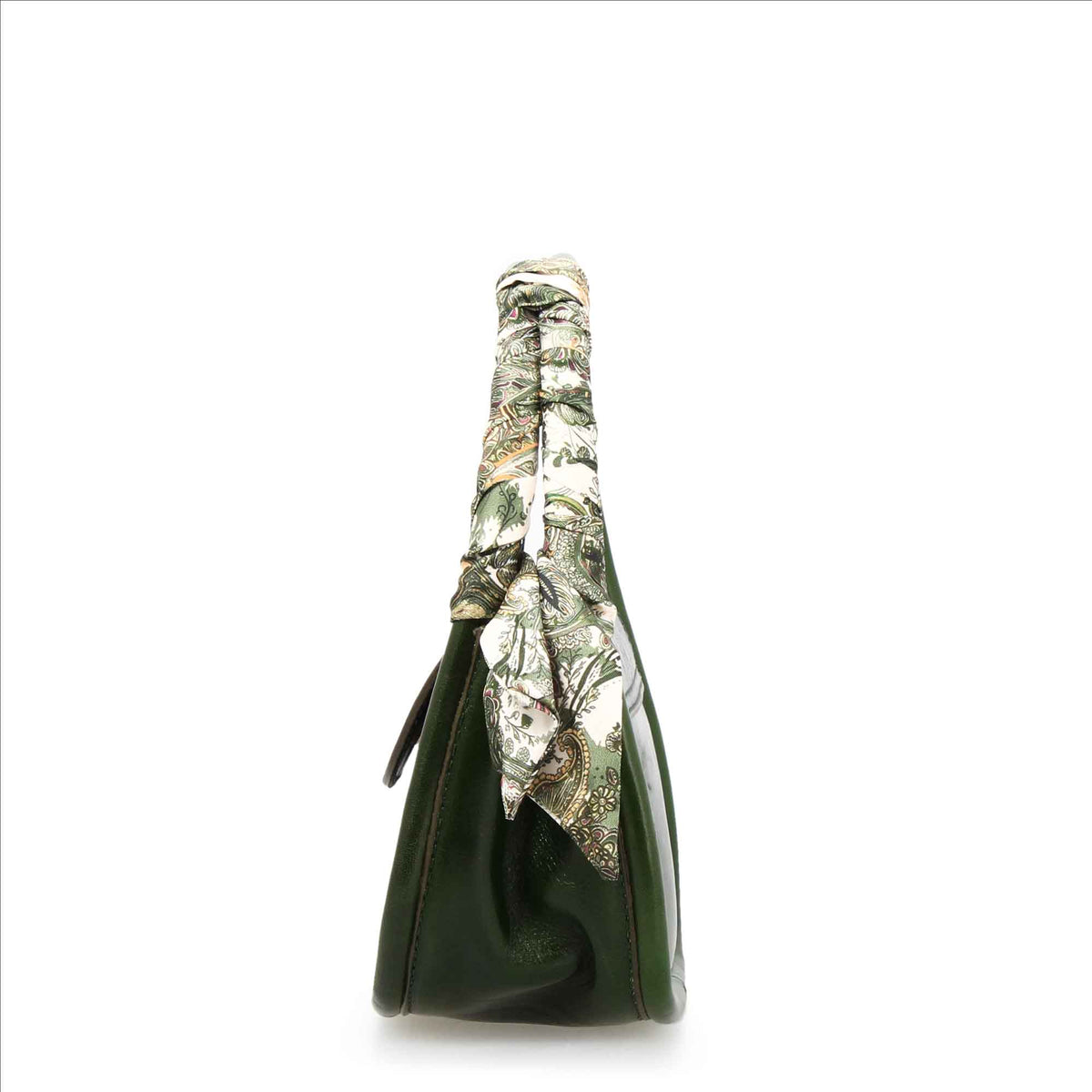 Borsa a mano Caterina artigianale da donna in pelle verde