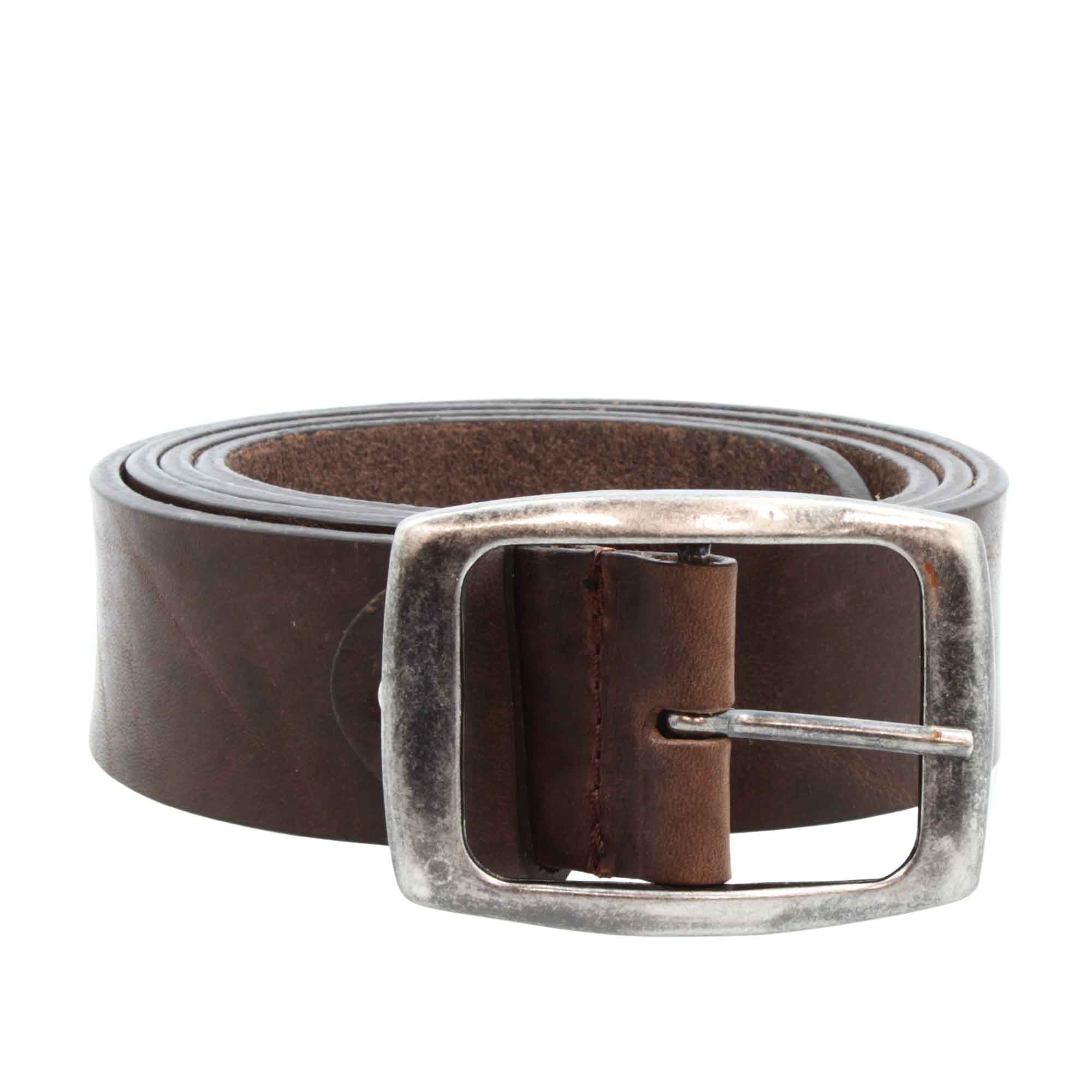 Ceinture classique pour hommes en cuir marron mat