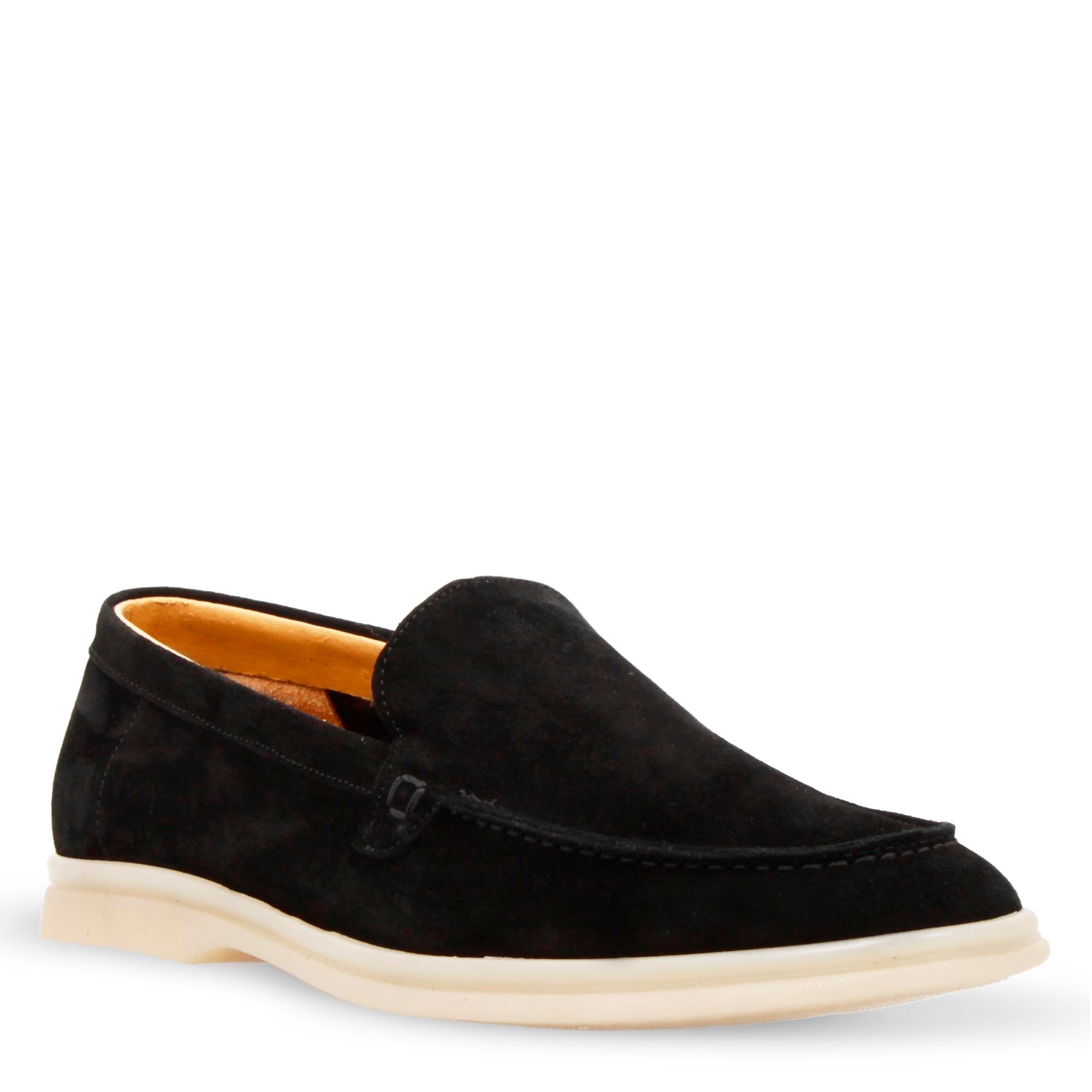 Mocassino da uomo casual in pelle scamosciata colore nero