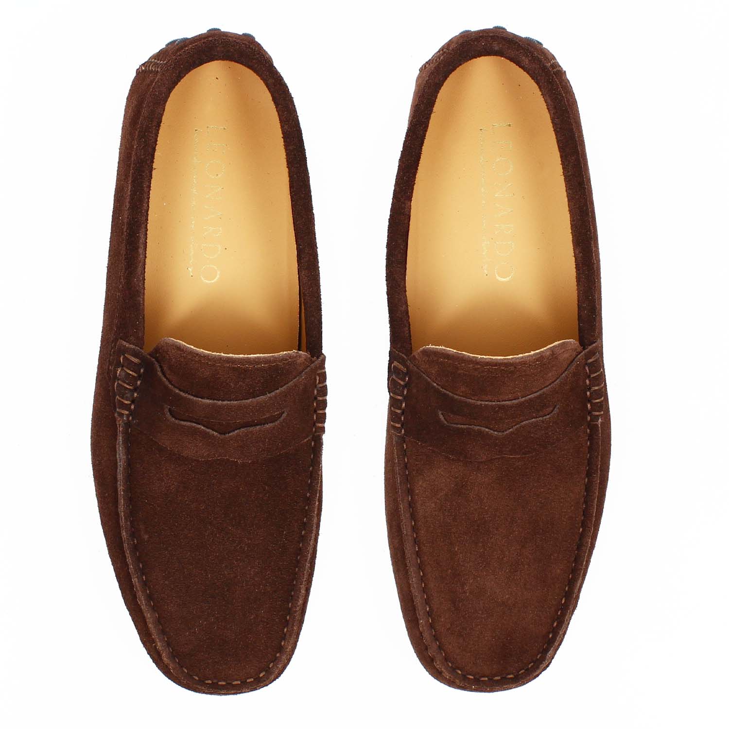 Dark brown suede Garda car shoes for men
