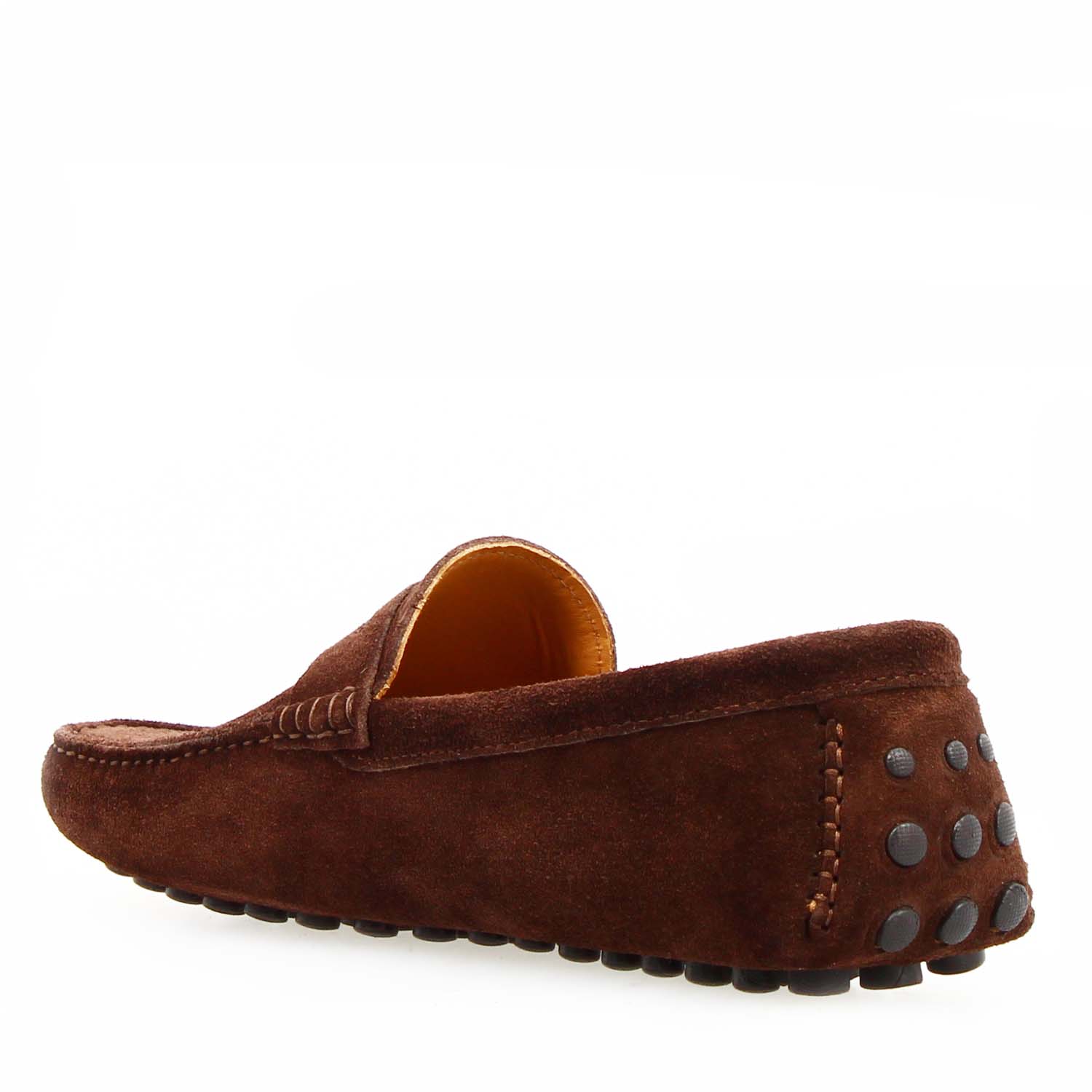 Dark brown suede Garda car shoes for men