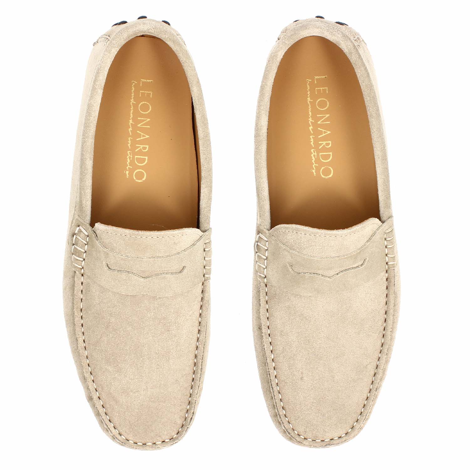 Car shoe Garda da uomo in camoscio beige