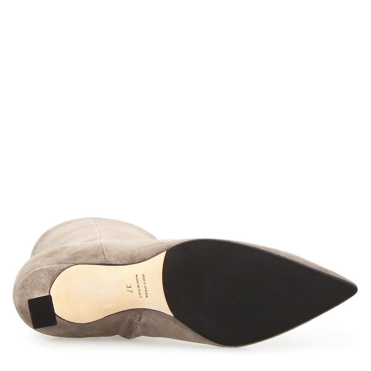 Gioconda stivaletto da donna in camoscio grigio con tacco - LeonardoShoes