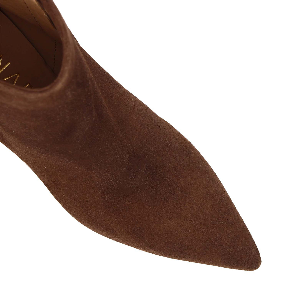 Gioconda stivaletto da donna in camoscio marrone con tacco - LeonardoShoes