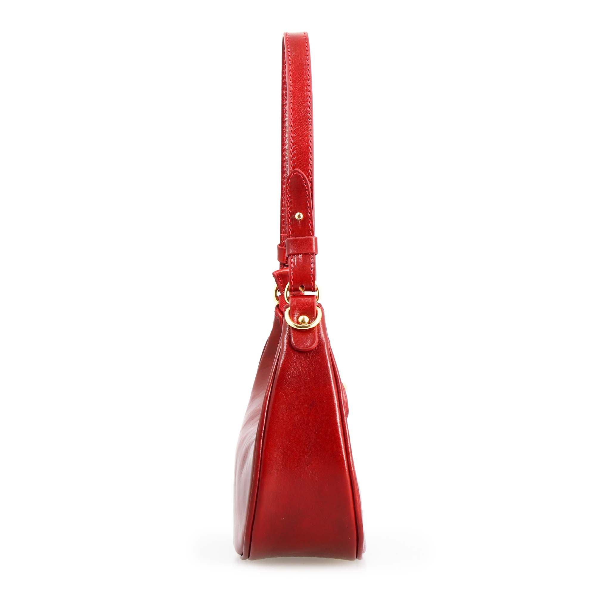 Jane - Red Leather Shoulder Bag