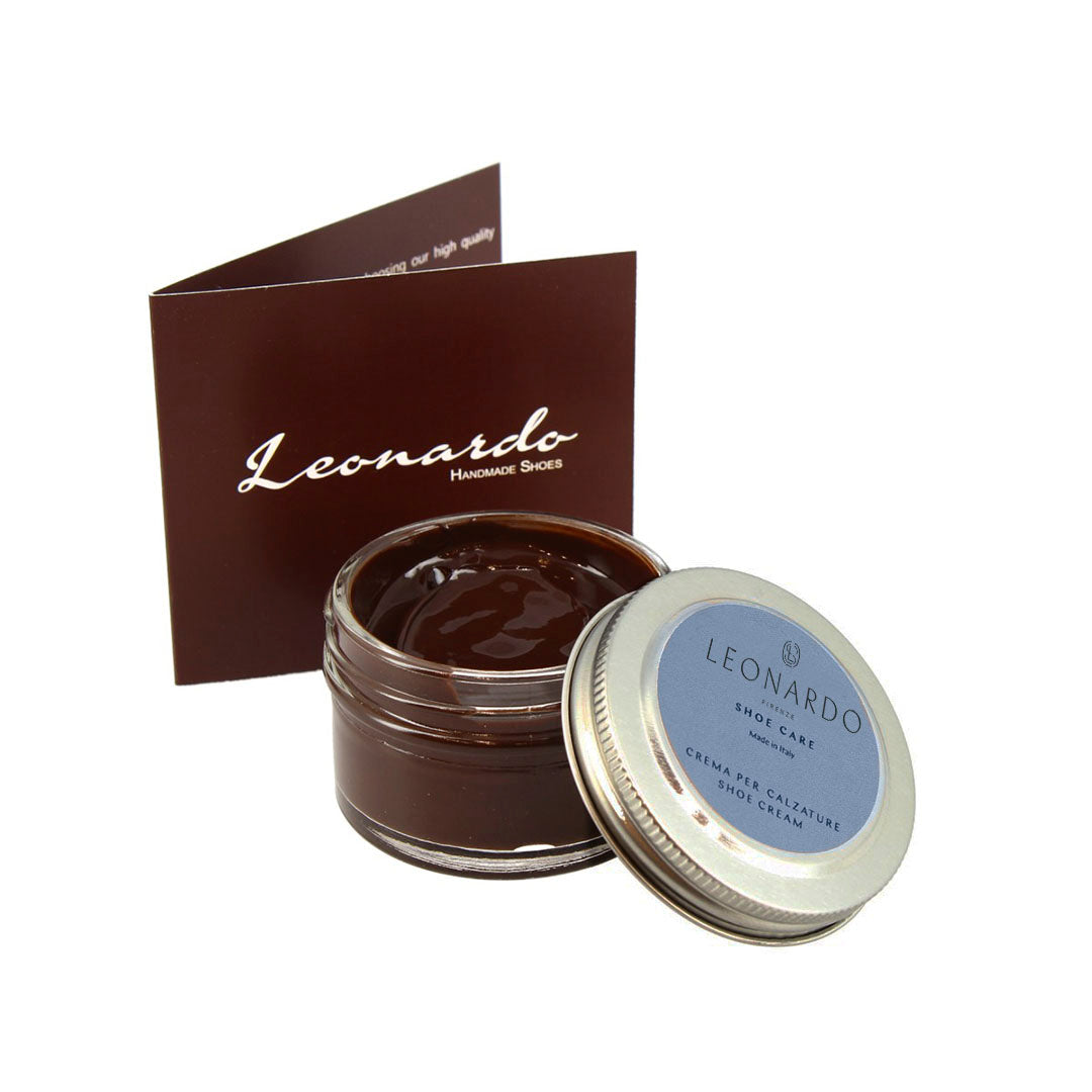 Lucido da scarpe colore testa di moro crema per calzature in pelle 50 ml - LeonardoShoes