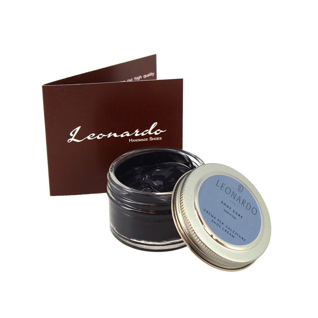 Lucido da scarpe colore nero crema per calzature in pelle 50 ml - LeonardoShoes