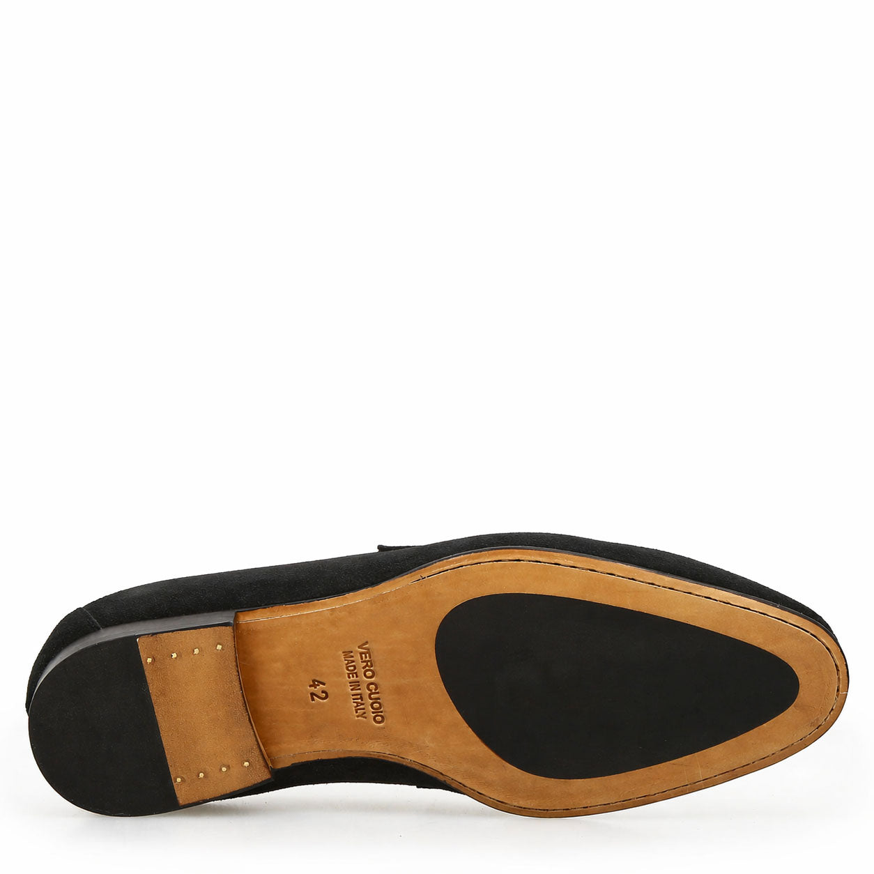 Men's handmade black suede loafer Manfredo