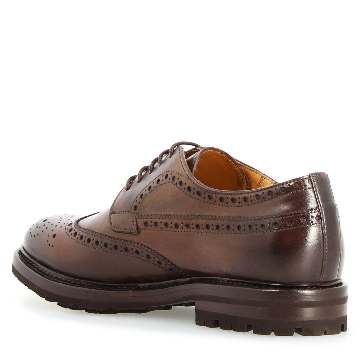 Massimo dark brown brogue derby