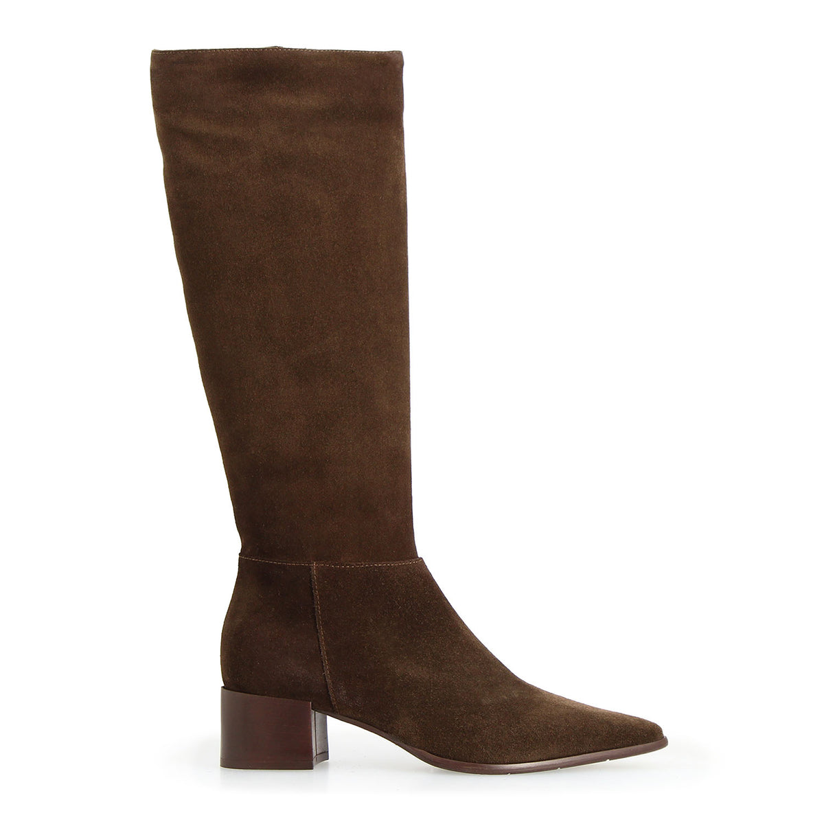 Medicea - Stivale donna in camoscio marrone scuro - LeonardoShoes