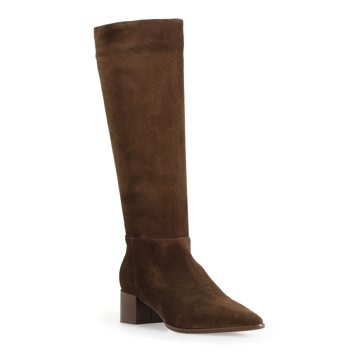Medicea - Stivale donna in camoscio marrone scuro - LeonardoShoes