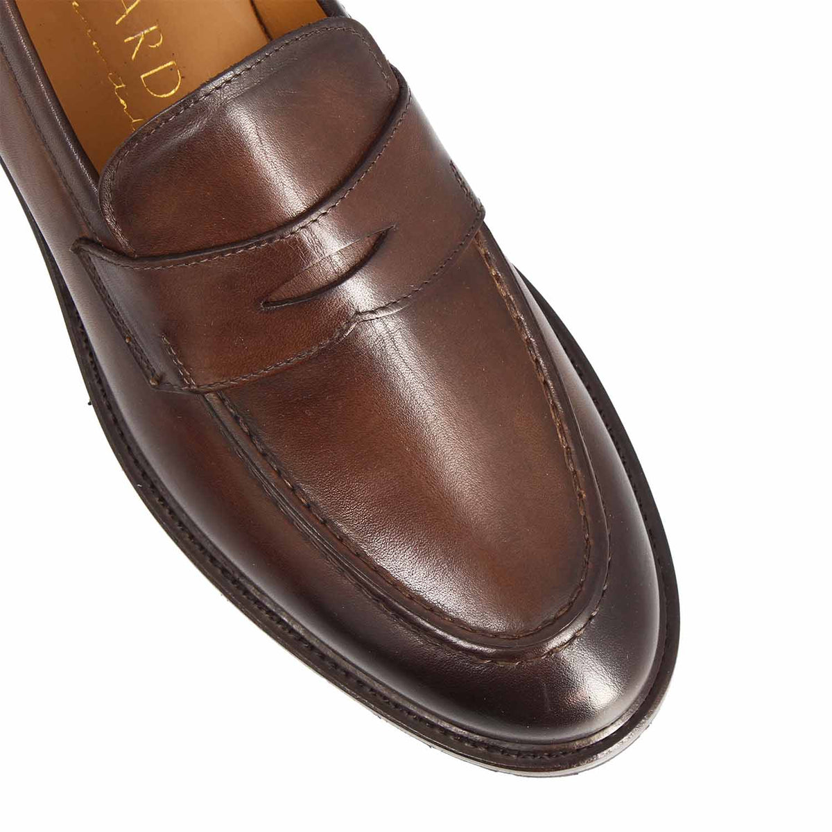 Dioniso Penny Loafer for Men in Dark Brown Leather