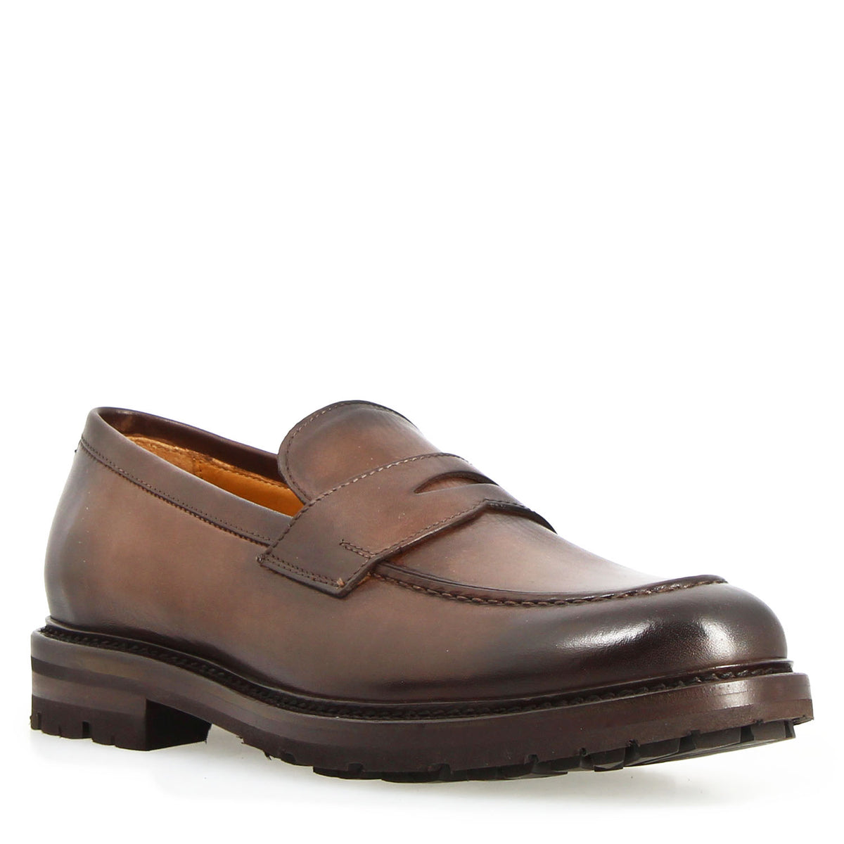 Dioniso Penny Loafer for Men in Dark Brown Leather