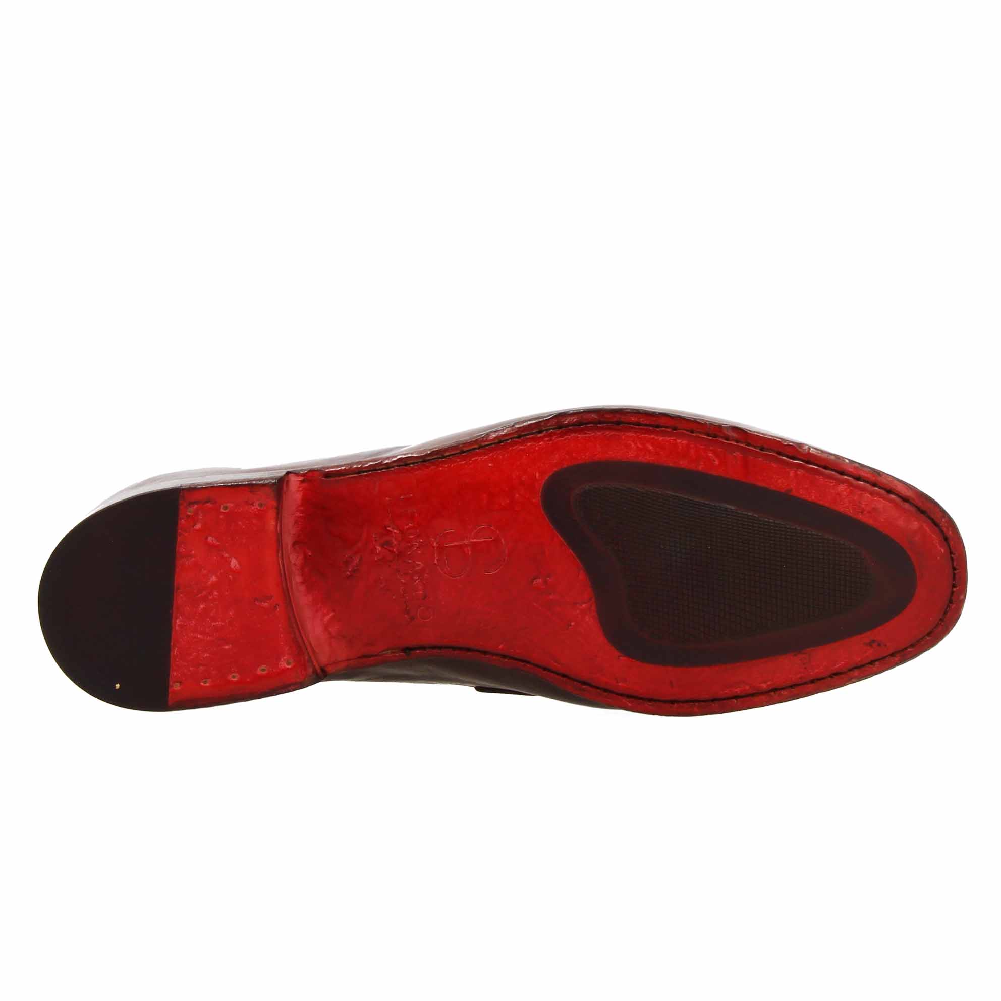 Mocassins marron foncé pour homme faits à la main avec boucle en cuir fin