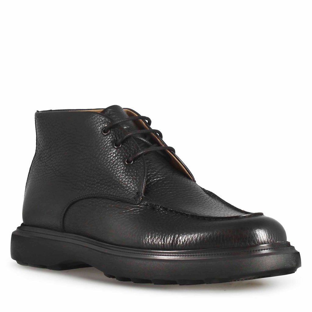 Scarpe Uomo Grunland Allacciate In Vera Pelle - Modello IMOD PO1720 - Colore Blu-Nero - Taglia 39 - Suola Naturale In Sughero E Lattice - 2