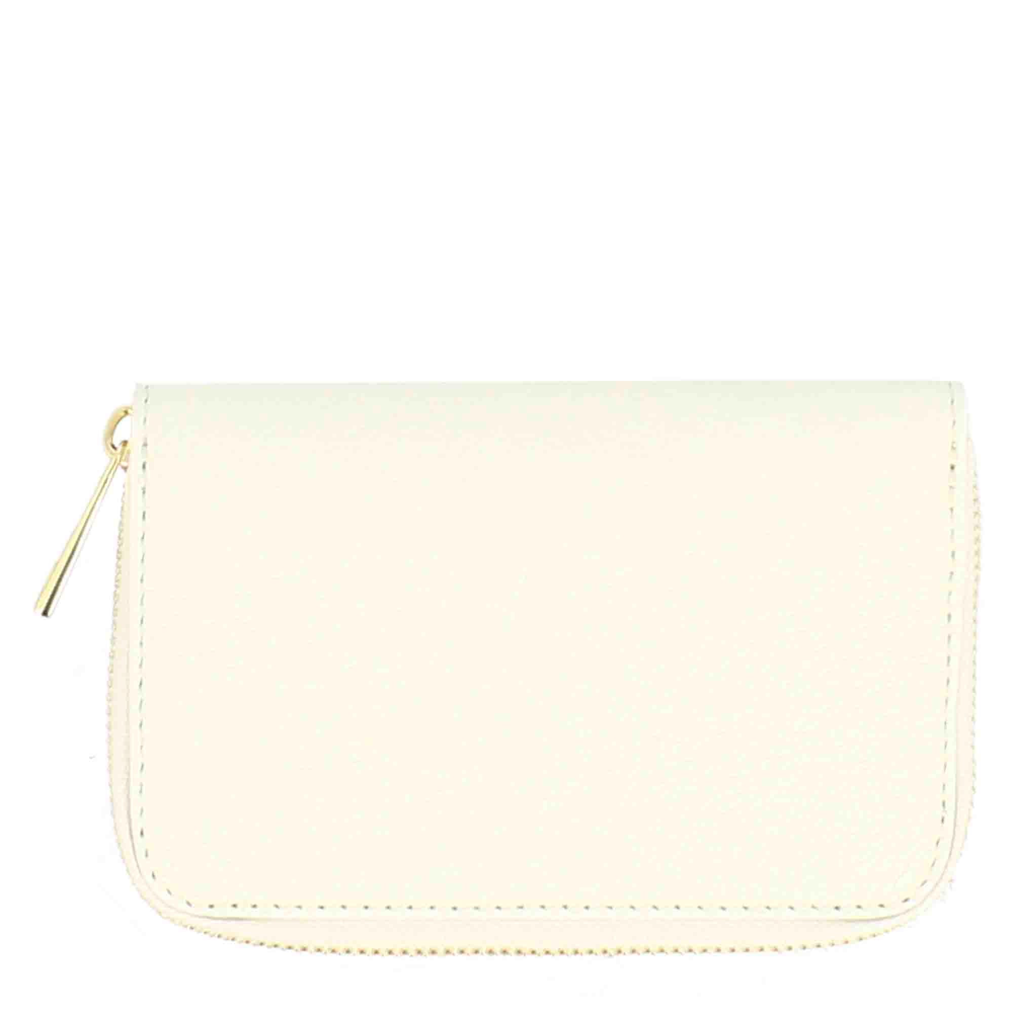 Women's medium wallet in leather with zip