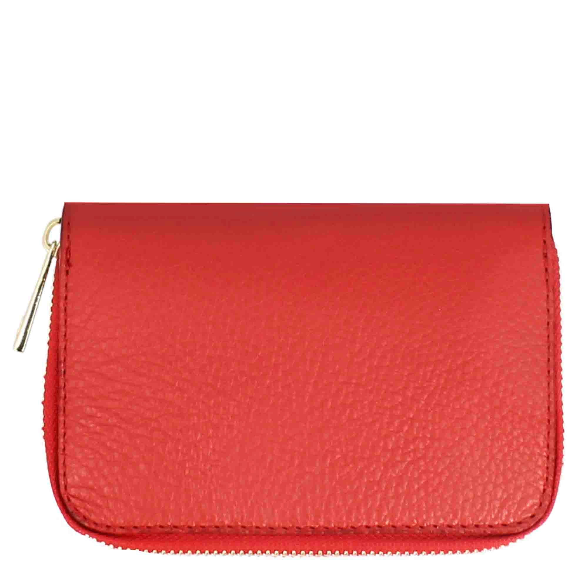Women's medium wallet in leather with zip