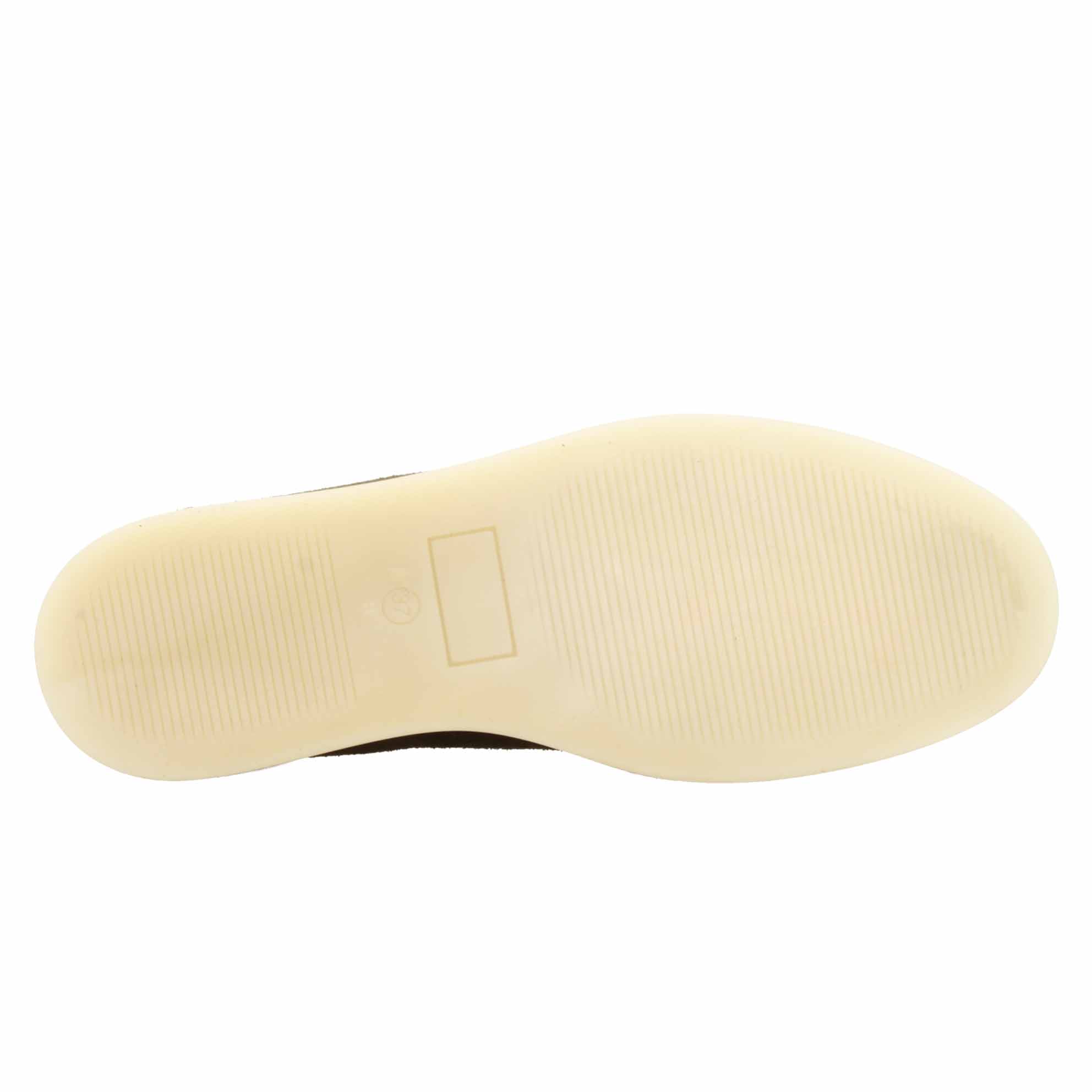 Chaussure bateau en daim vert pour femme, fabriquée à la main